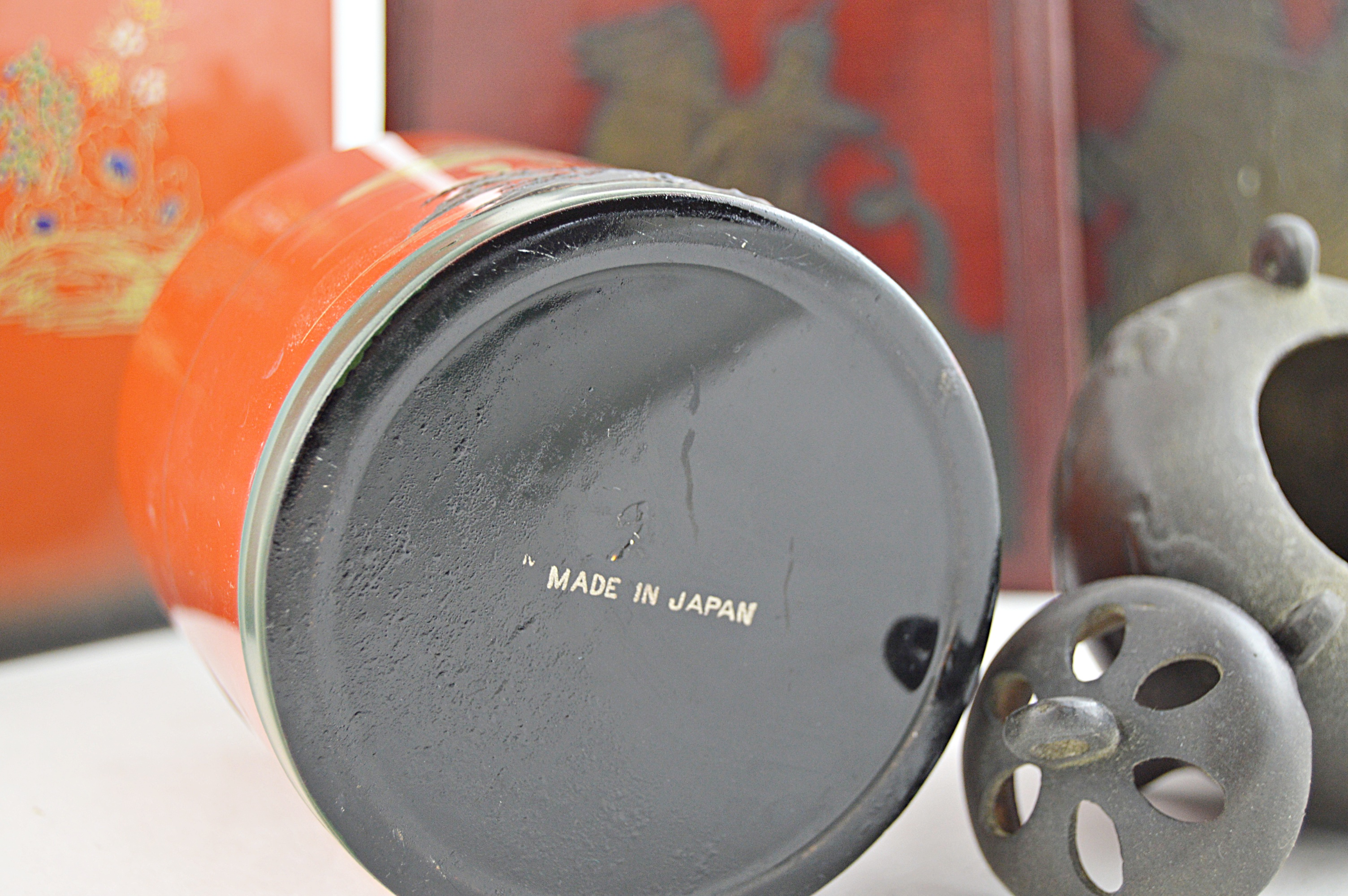 Vintage Asian Collectibles with Japanese Lacquerware