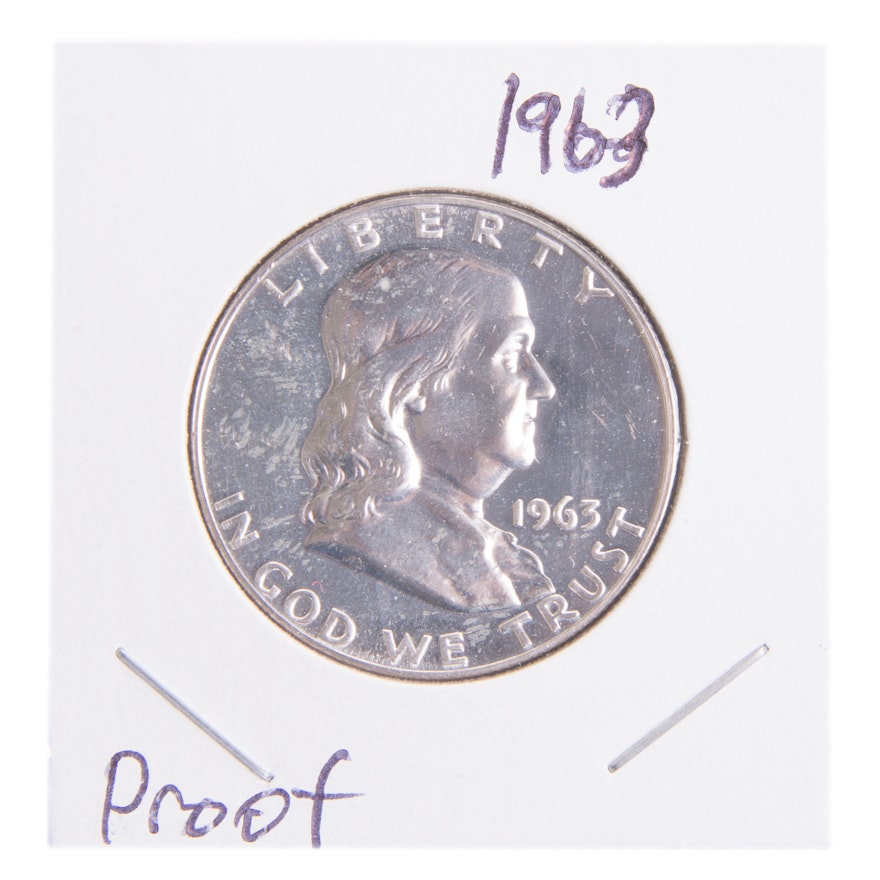 1963 Proof Franklin Silver Half Dollar