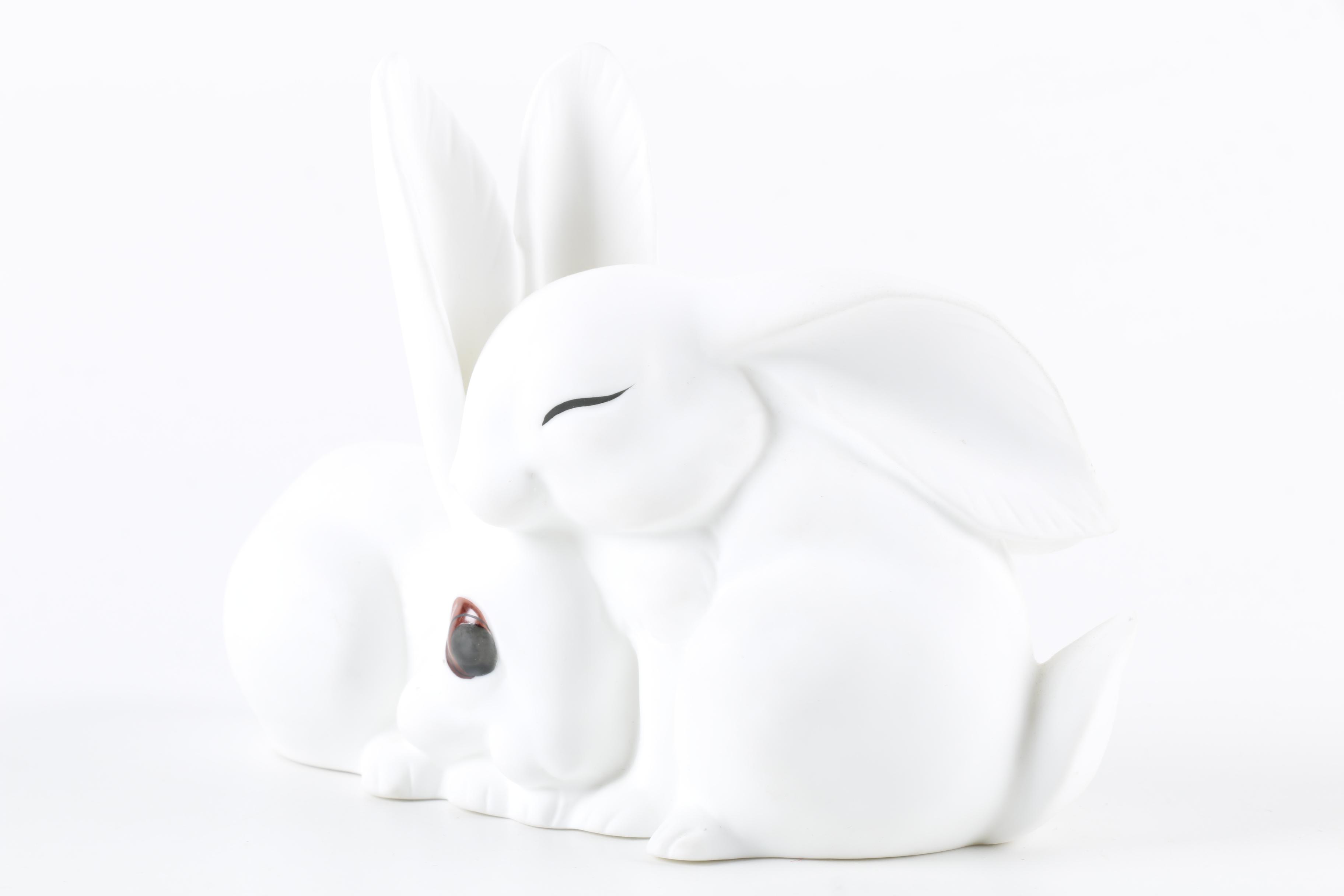 George Good Bone China Rabbit Figurines