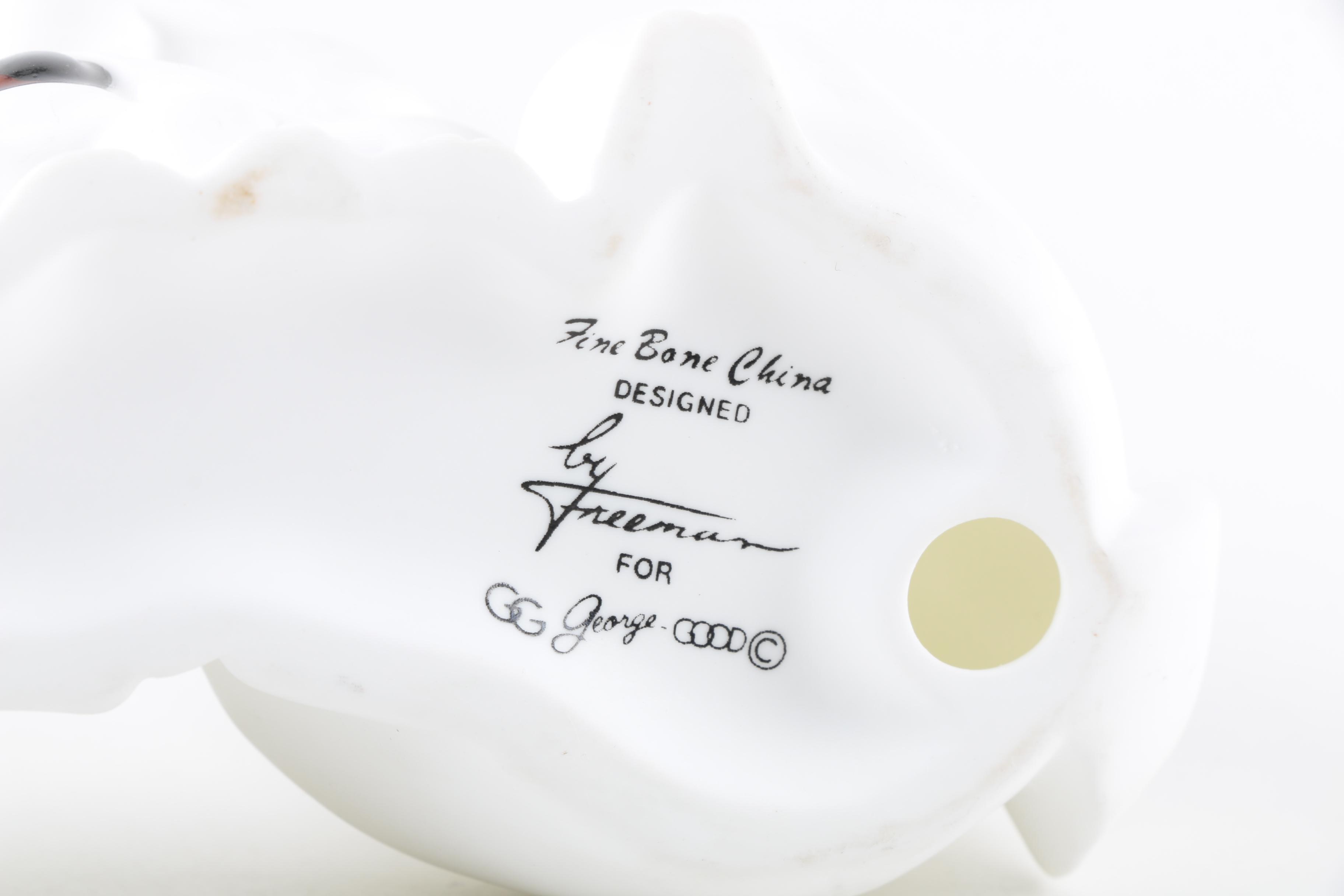 George Good Bone China Rabbit Figurines