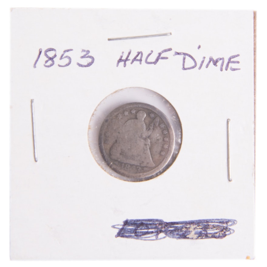 1853 Seated Liberty Half Dime