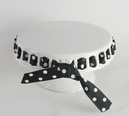 Vintage Black Glass and White Porcelain Tableware