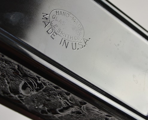 Vintage Black Glass and White Porcelain Tableware