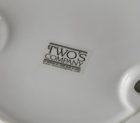 Vintage Black Glass and White Porcelain Tableware