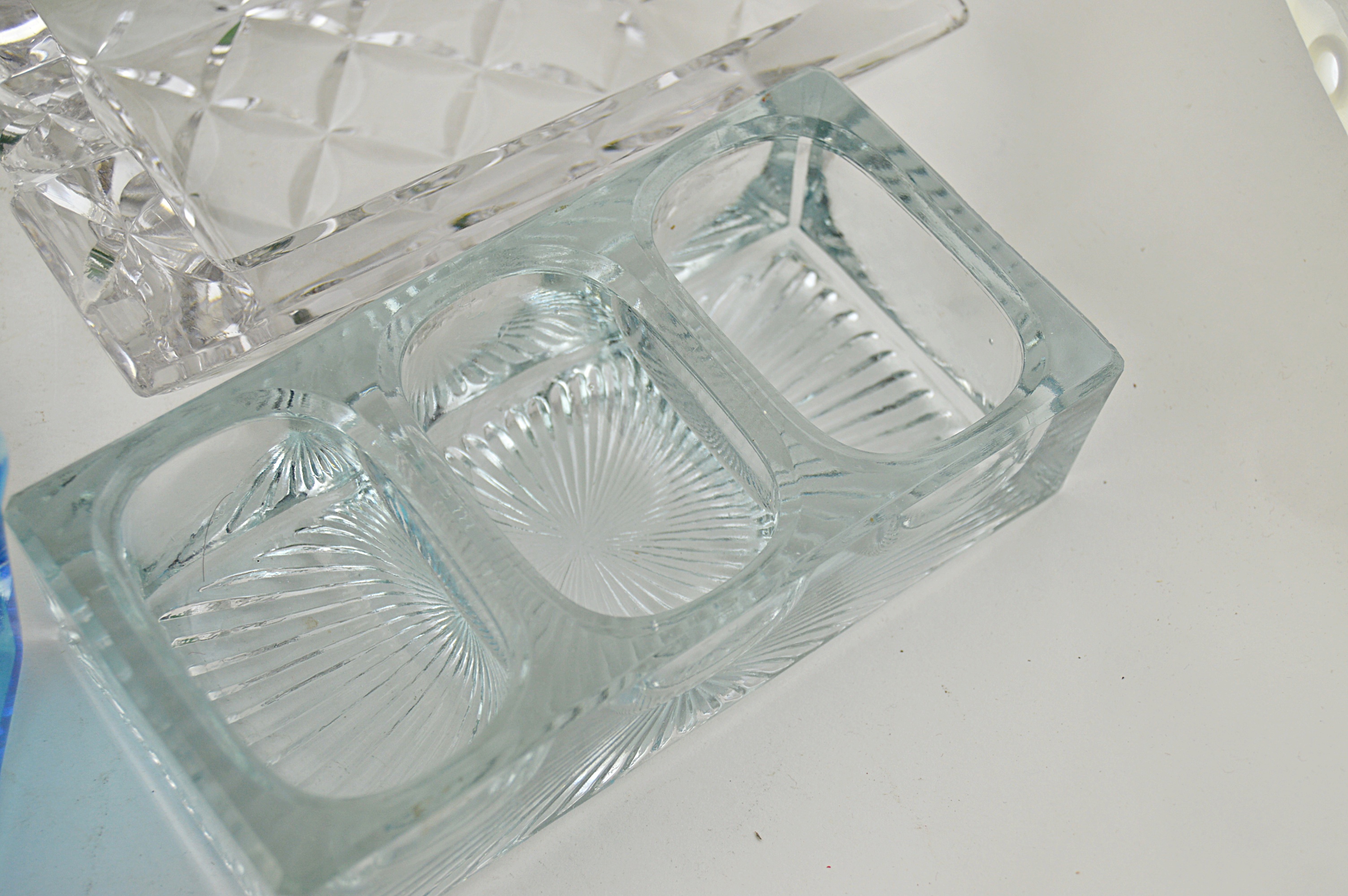 Vintage Glassware with Mary Gregory Trinket Box
