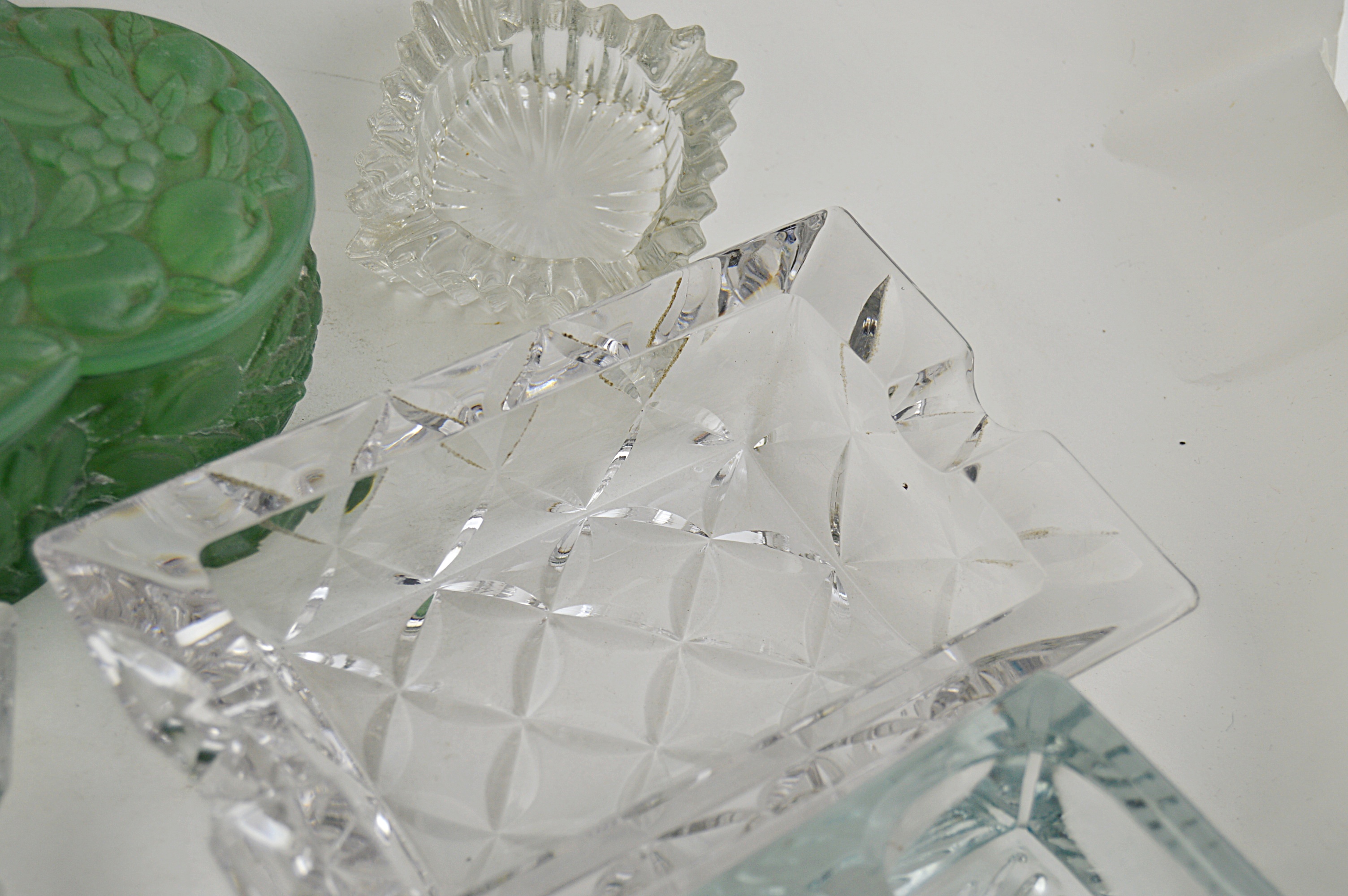 Vintage Glassware with Mary Gregory Trinket Box