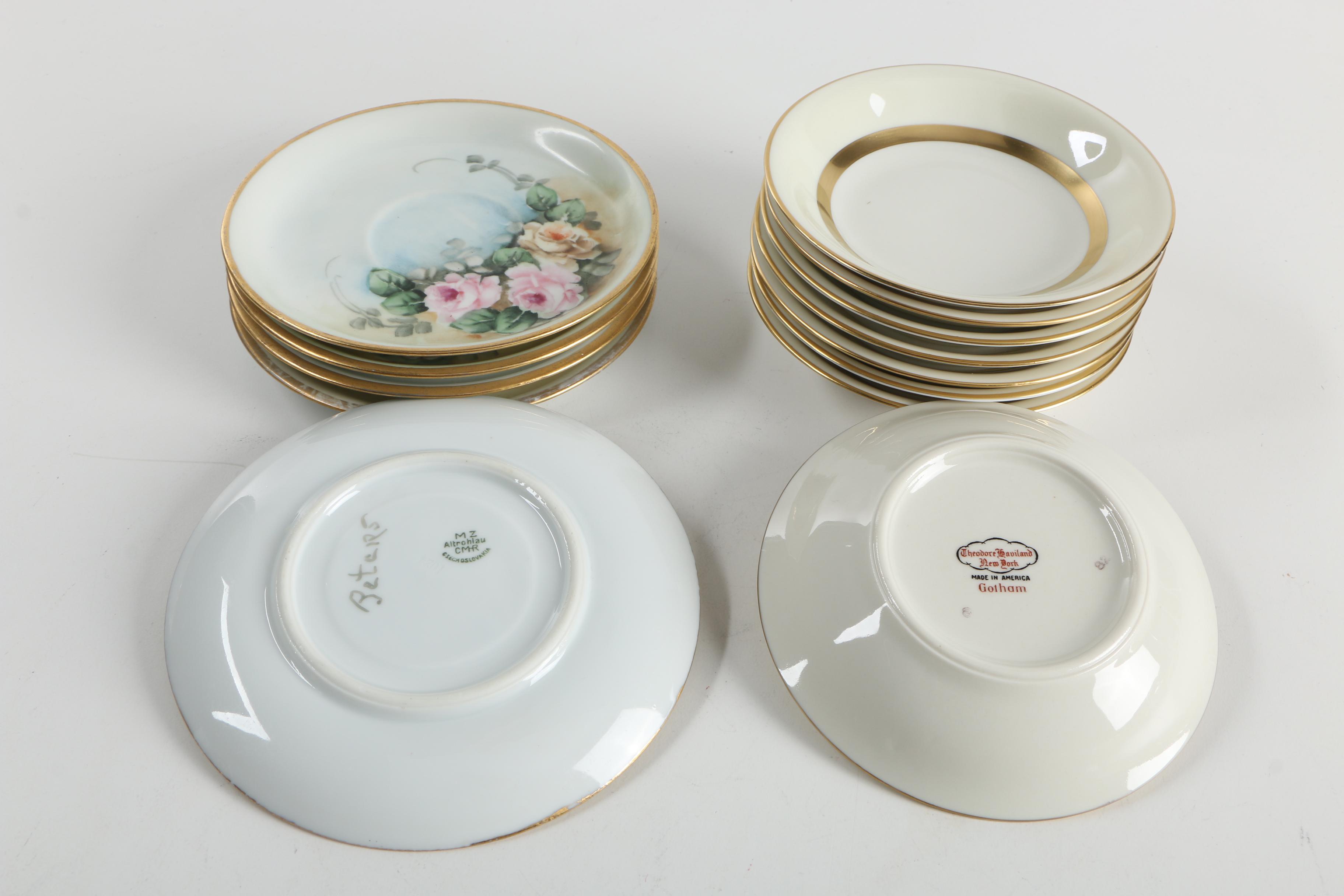 Theodore Haviland "Gotham" Dinnerware and Antique Moritz Zdekauer Bowls