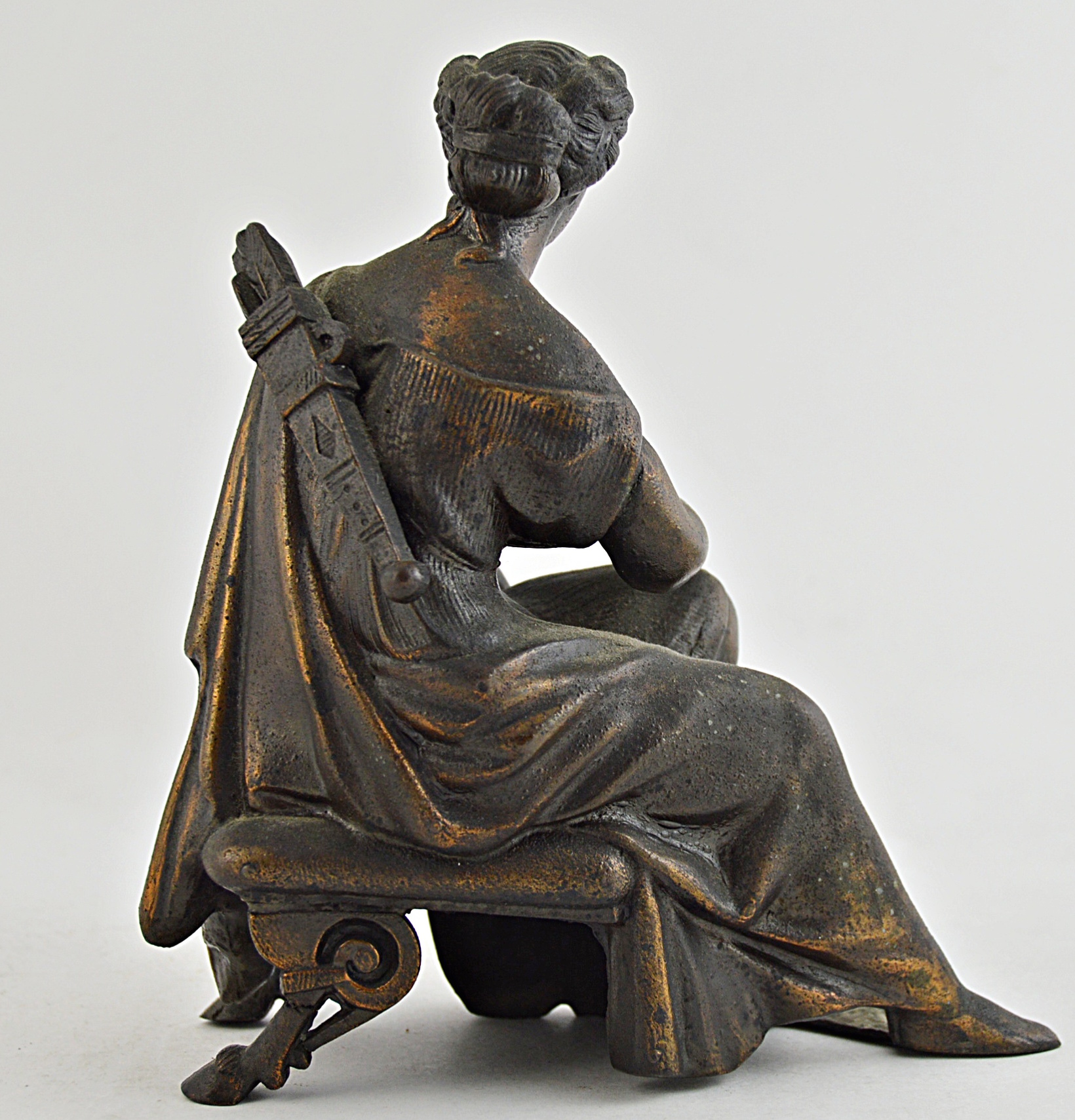 Vintage Bronze Tone Statue of Artemis