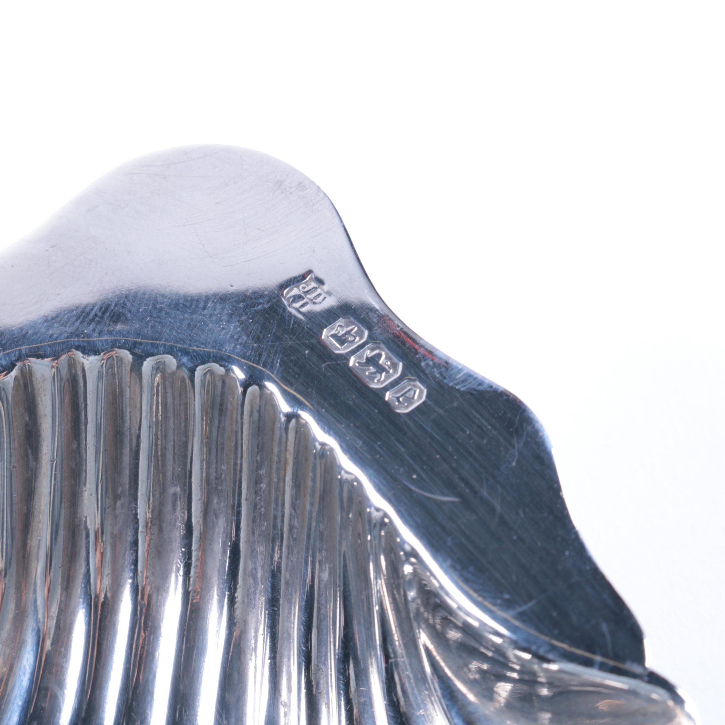 1897 John & William Deakin Sterling Silver Scallop Shell Dish