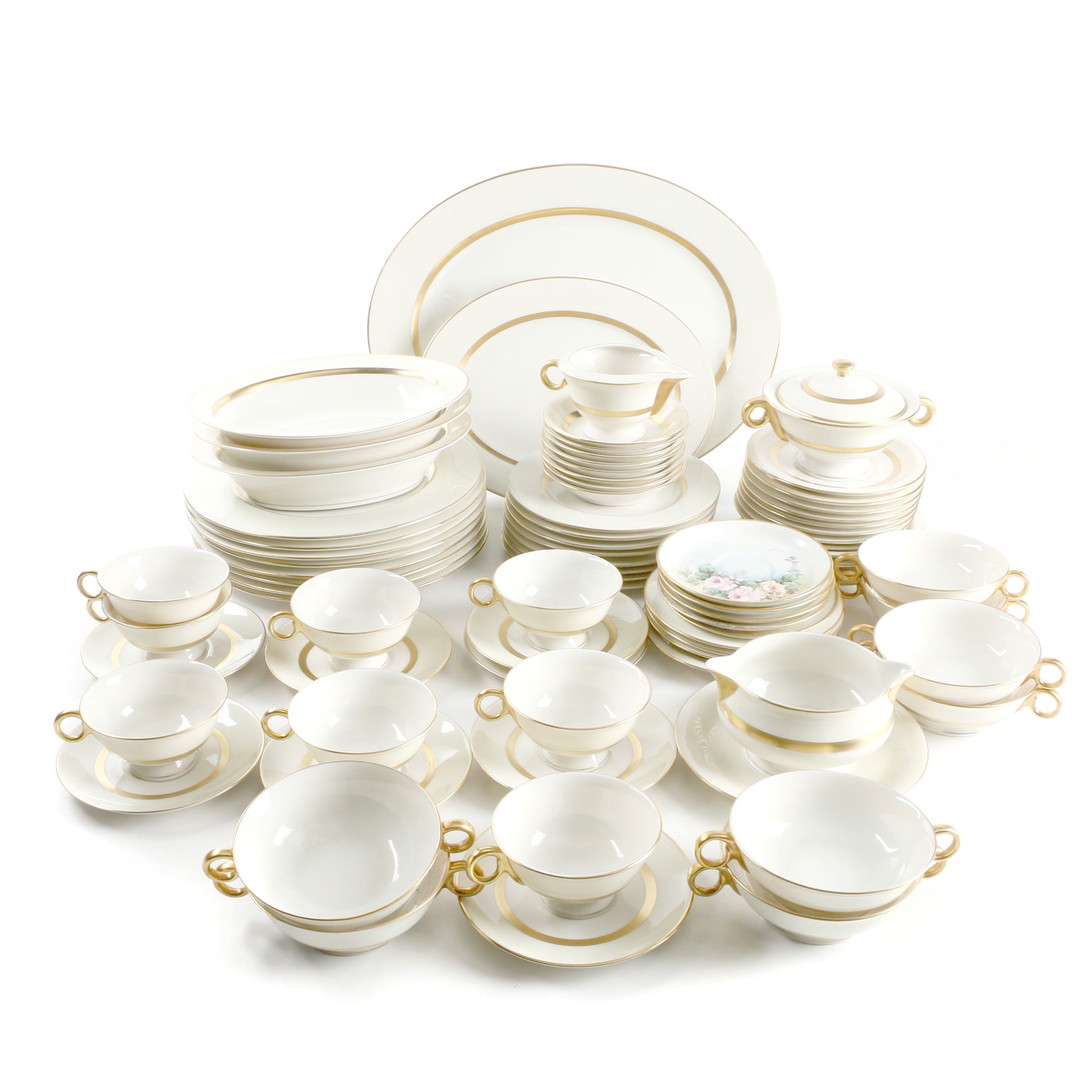 Theodore Haviland "Gotham" Dinnerware and Antique Moritz Zdekauer Bowls