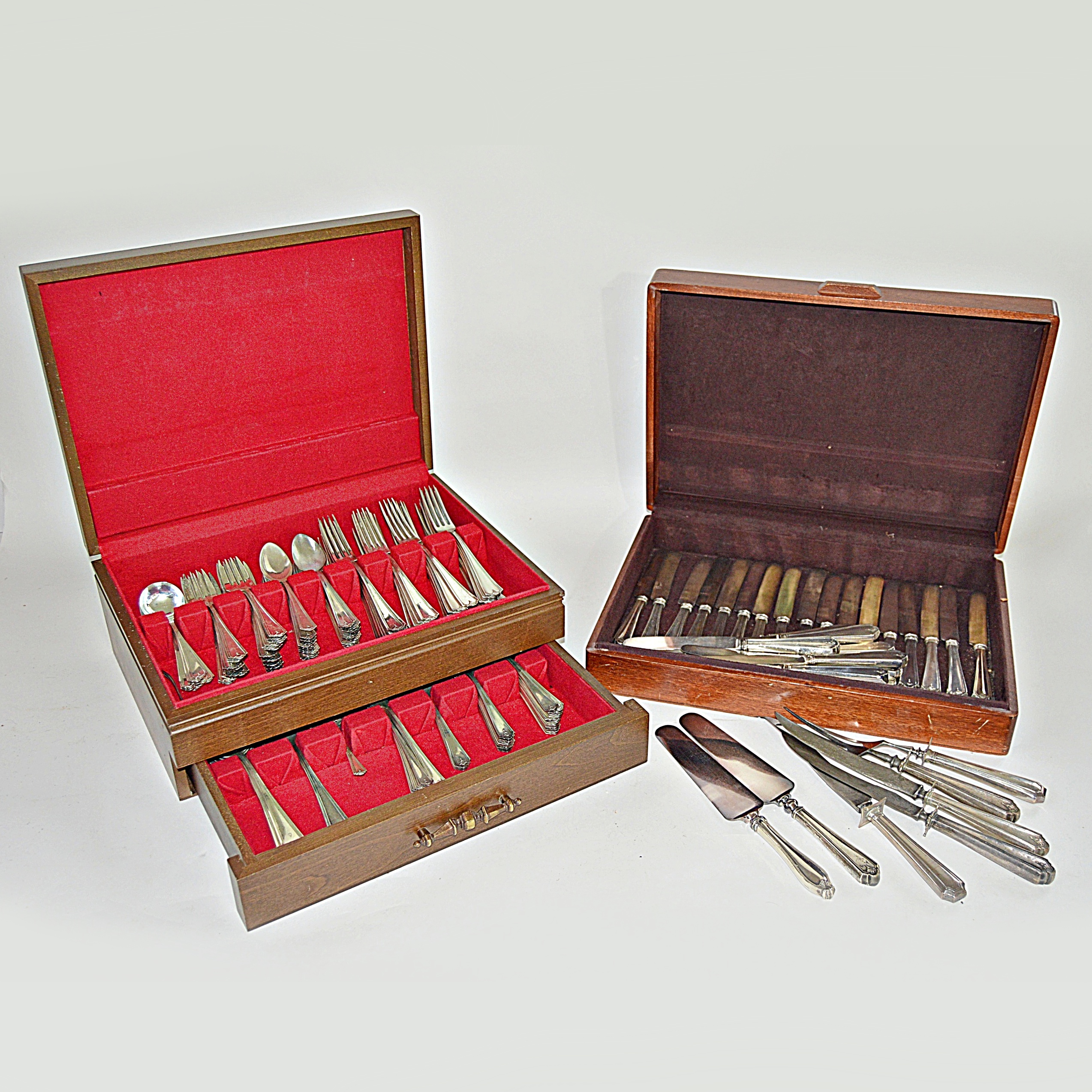 Large Set of Watson "Martha Washington" Sterling Silver Flatware, 199.78 Ozt.