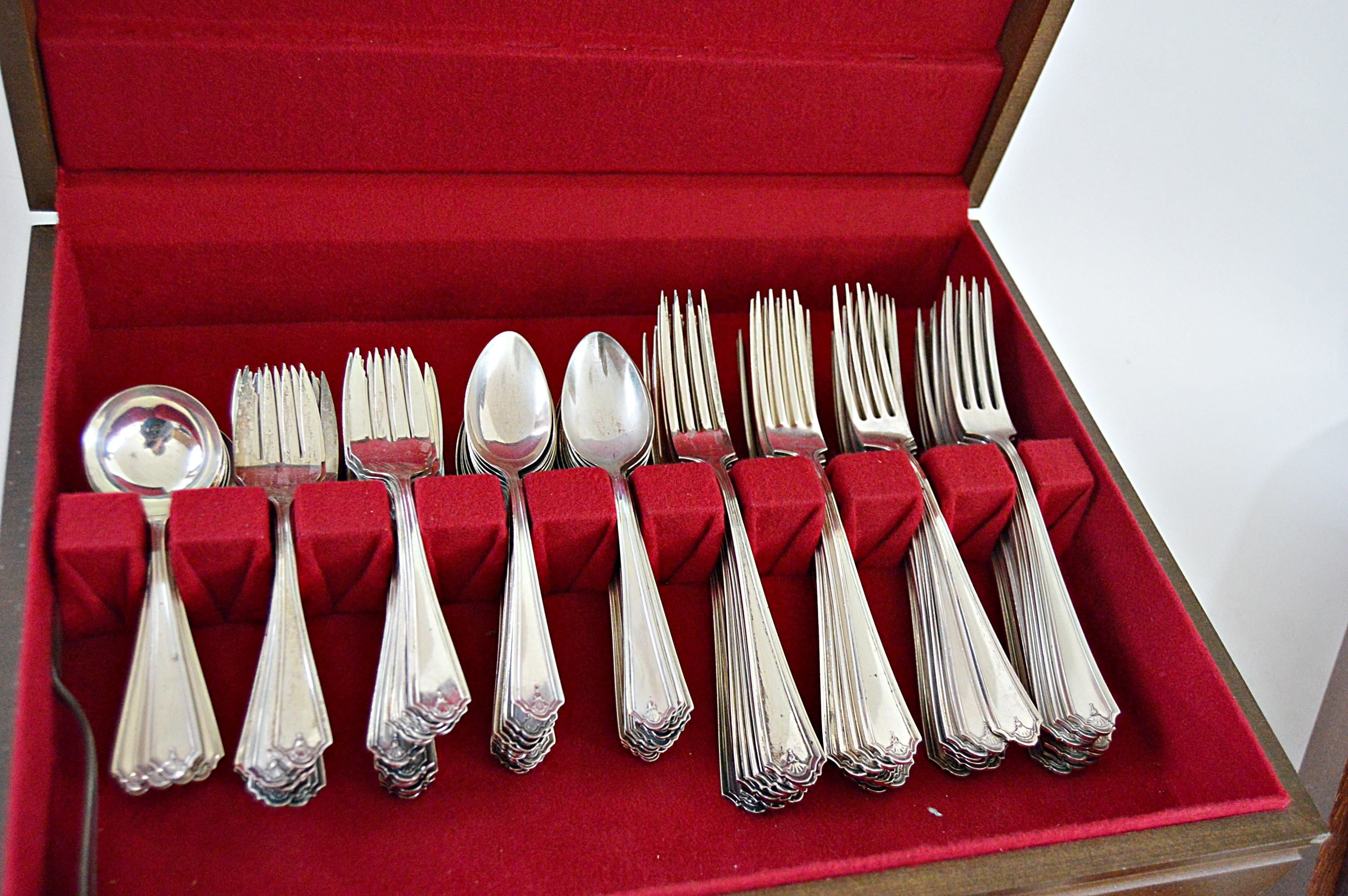 Large Set of Watson "Martha Washington" Sterling Silver Flatware, 199.78 Ozt.