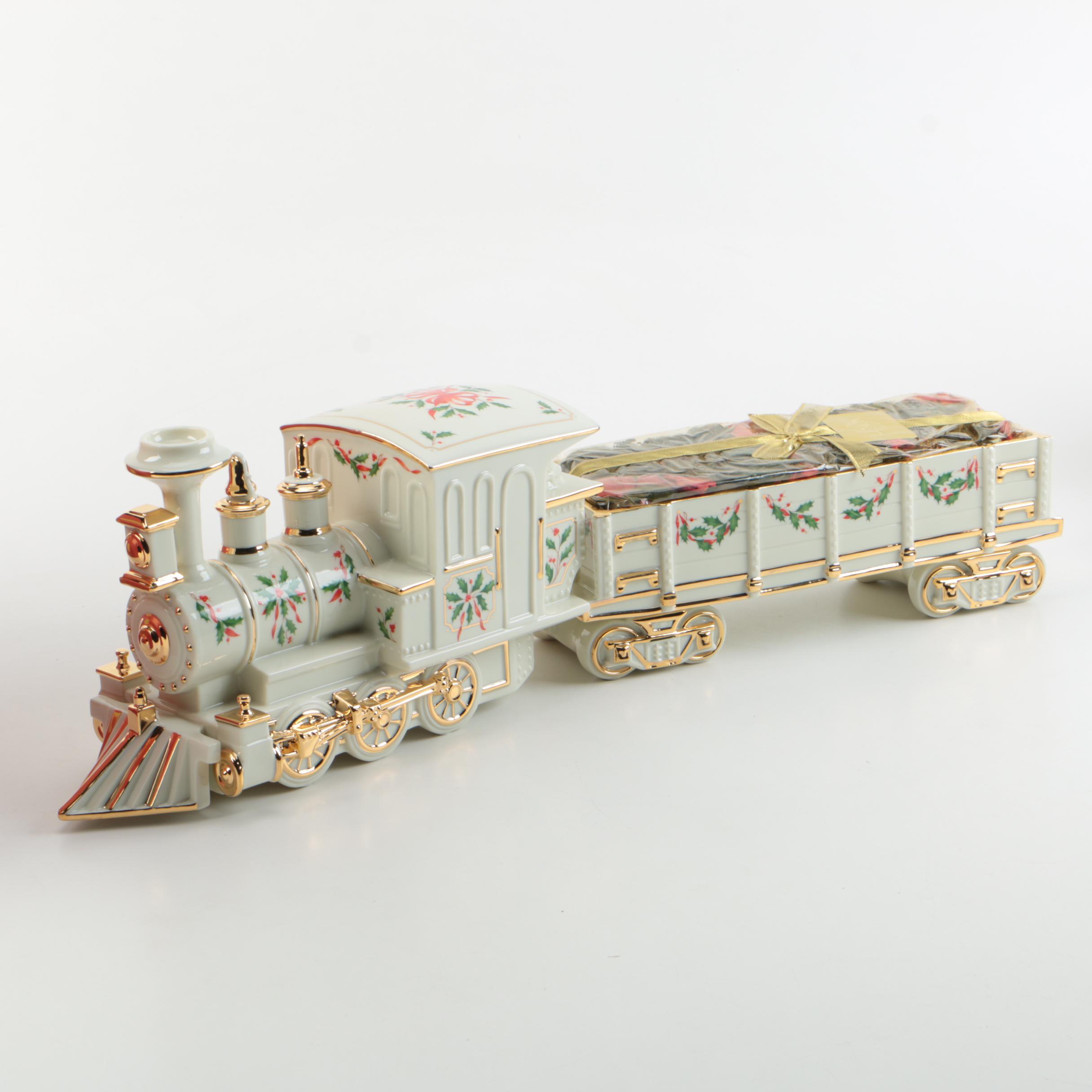 Lenox "Holiday Junction" Train Engine with Wagon