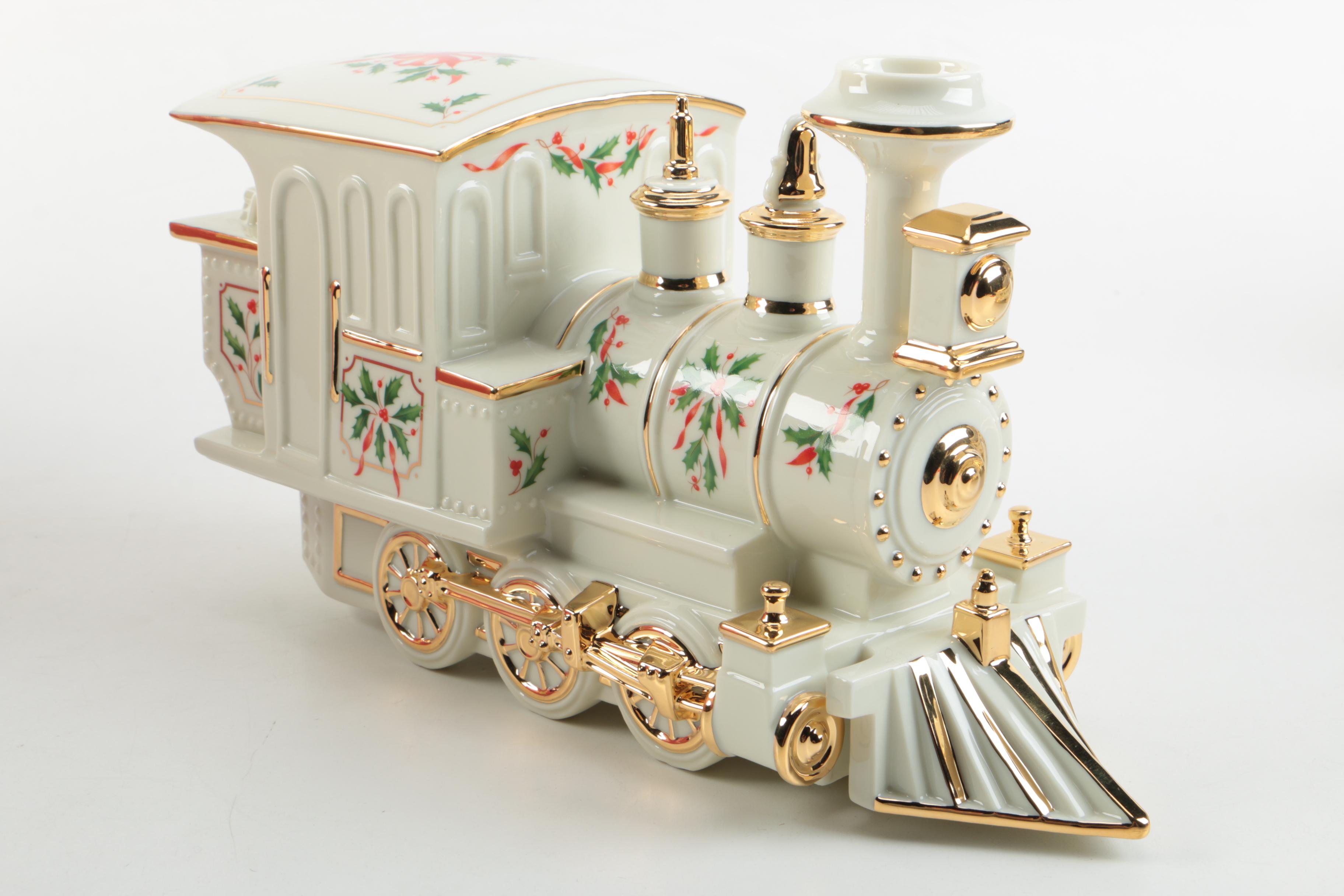 Lenox "Holiday Junction" Train Engine with Wagon