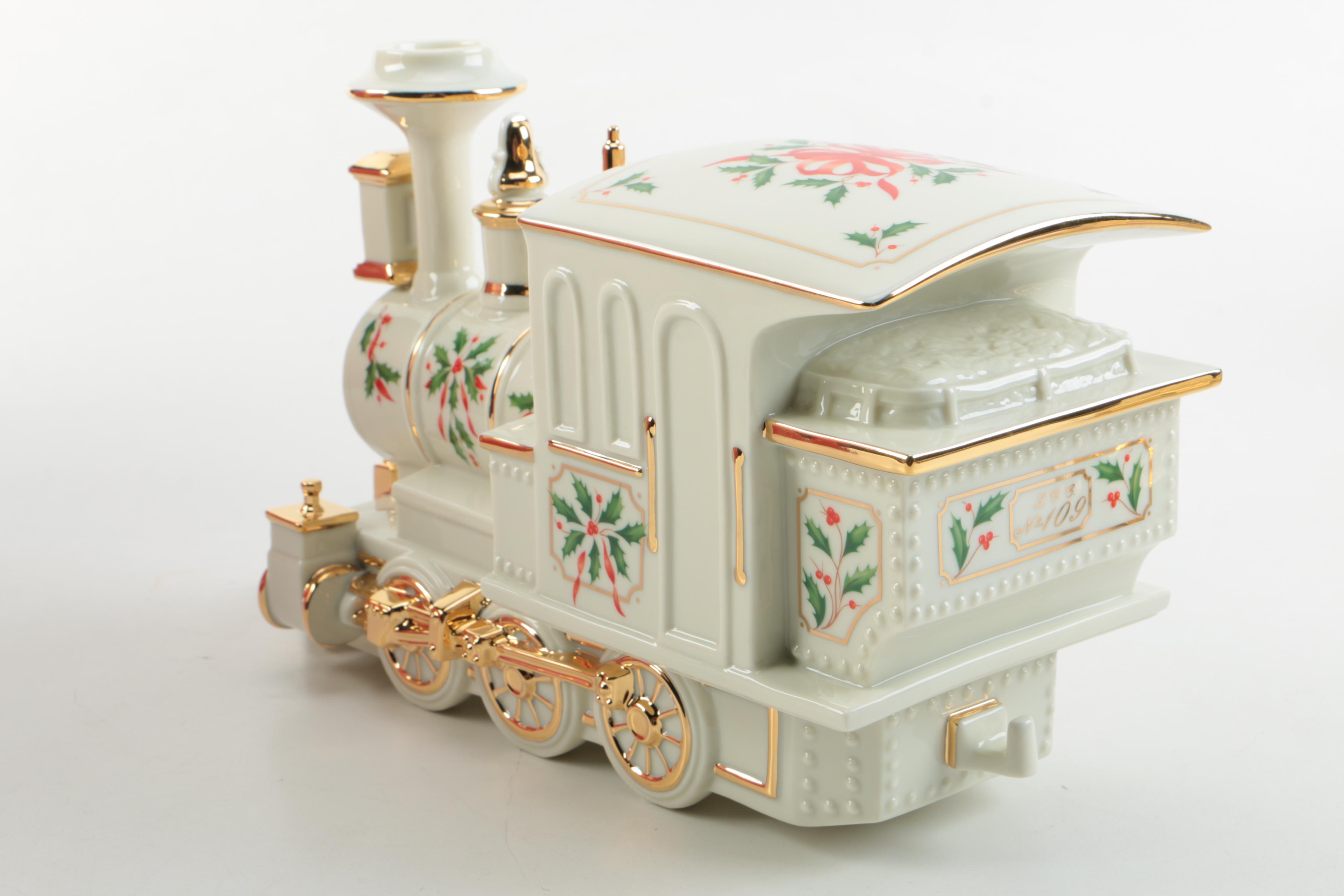 Lenox "Holiday Junction" Train Engine with Wagon