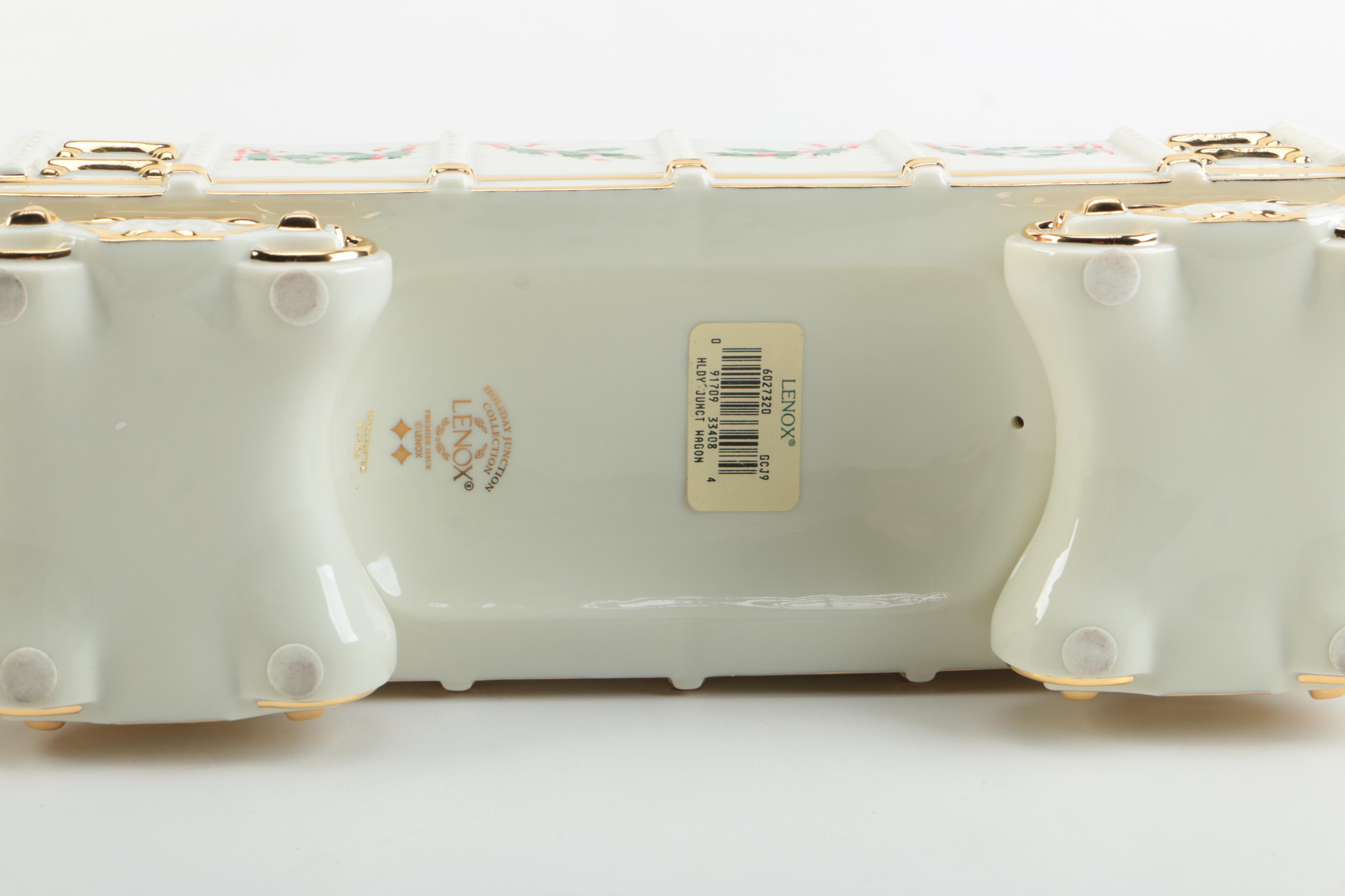 Lenox "Holiday Junction" Train Engine with Wagon