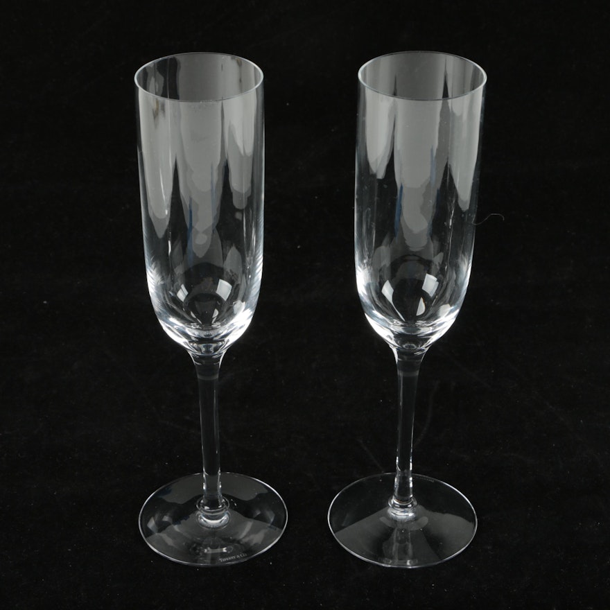 Pair of Tiffany & Co. "Classic" Champagne Flutes