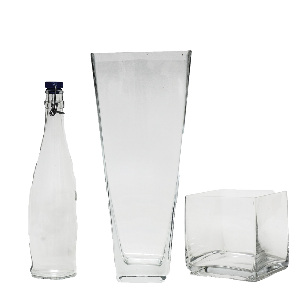 Italian Glass Bottle with Vases