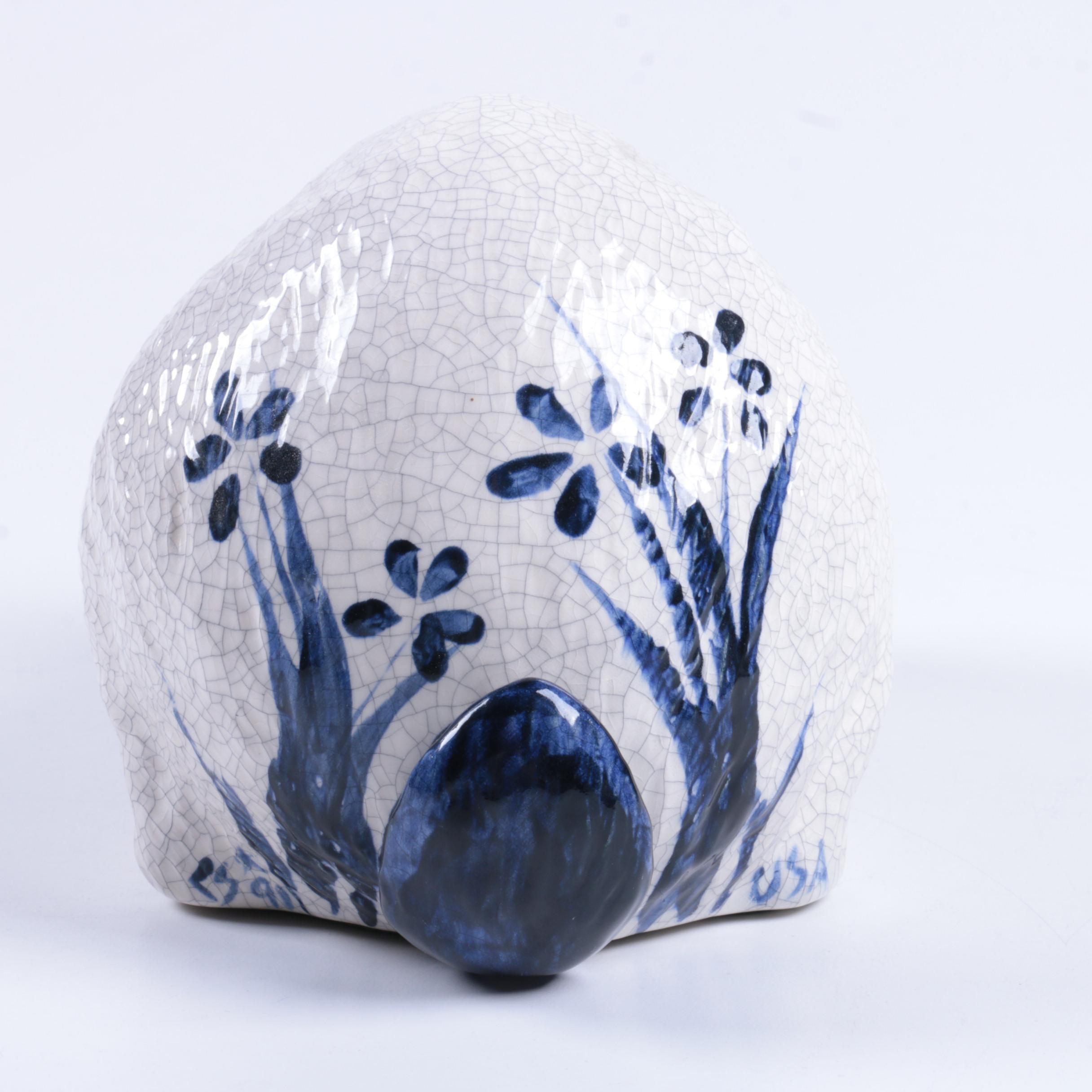 Dedham Style Ceramic Bunny Figurine