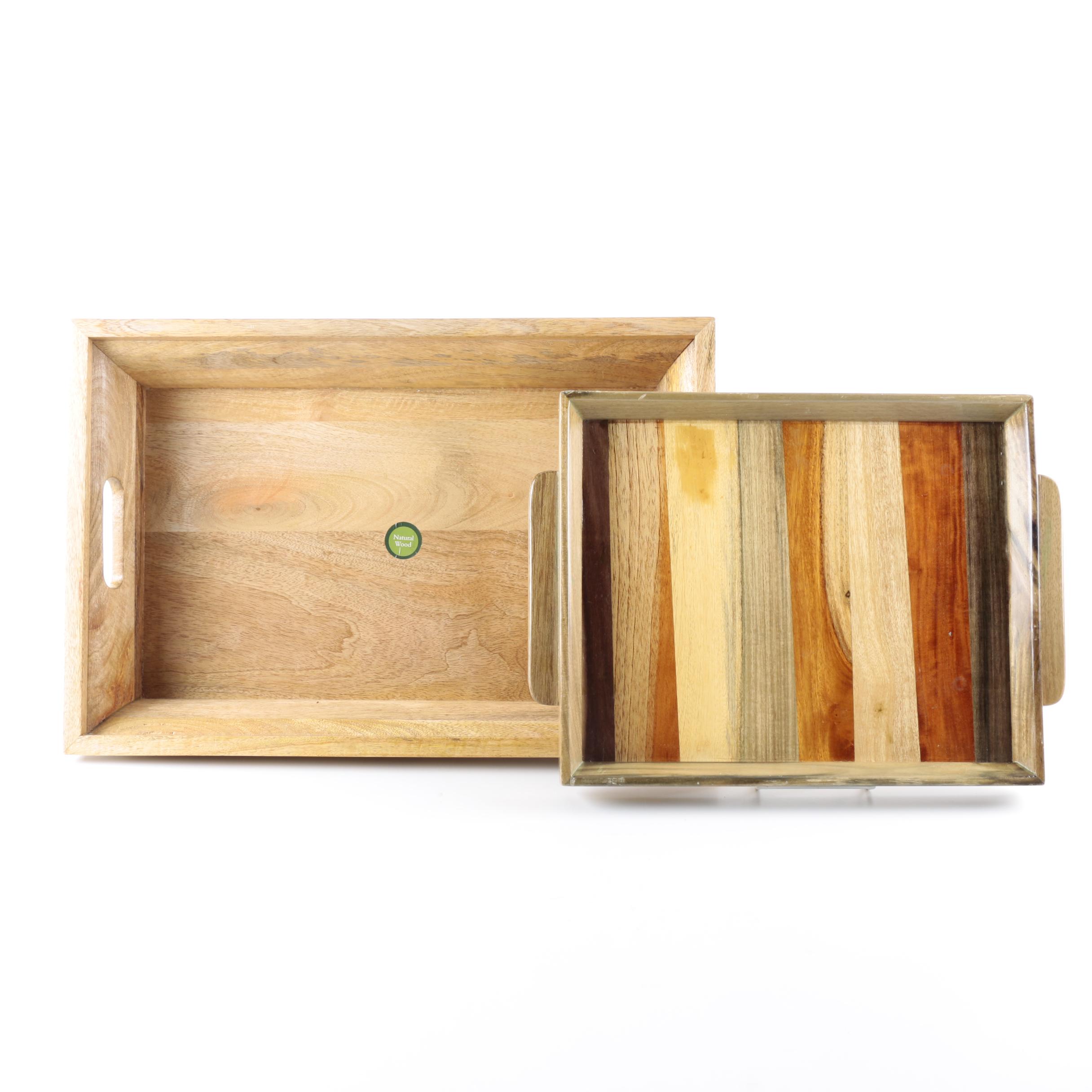 Wooden Trays Including Smith & Hawken and Monex Ltd.