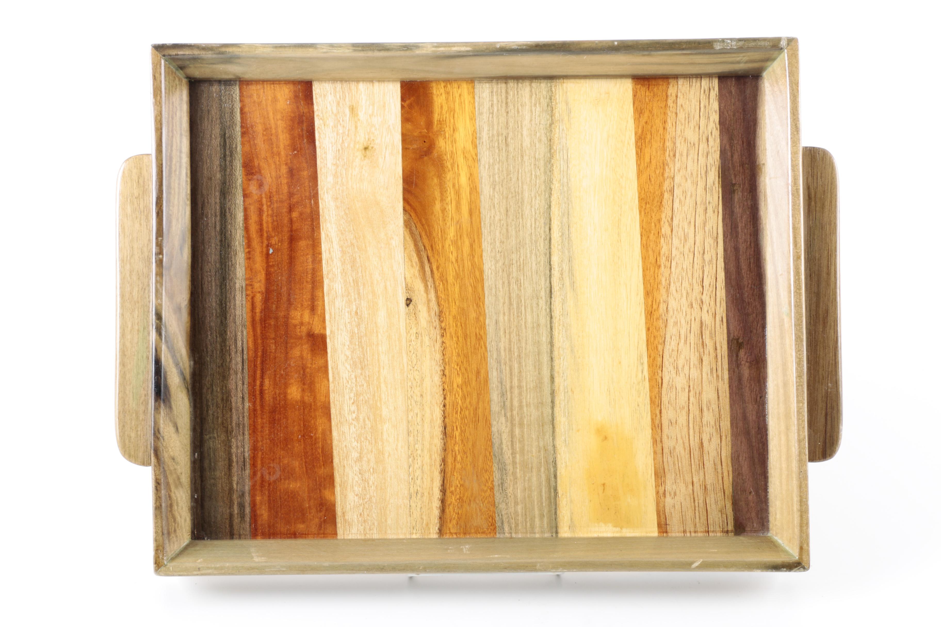 Wooden Trays Including Smith & Hawken and Monex Ltd.