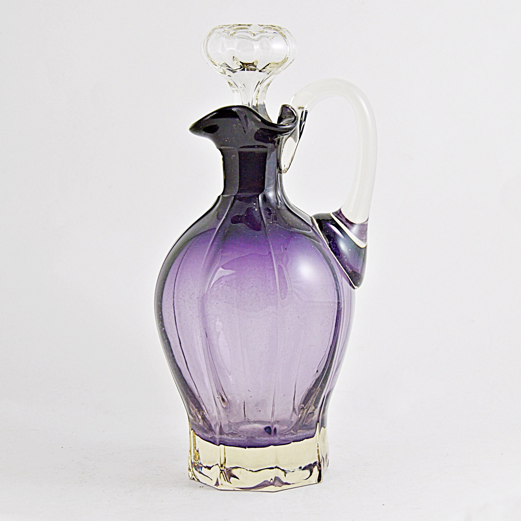 Vintage Amethyst Glass Cruet