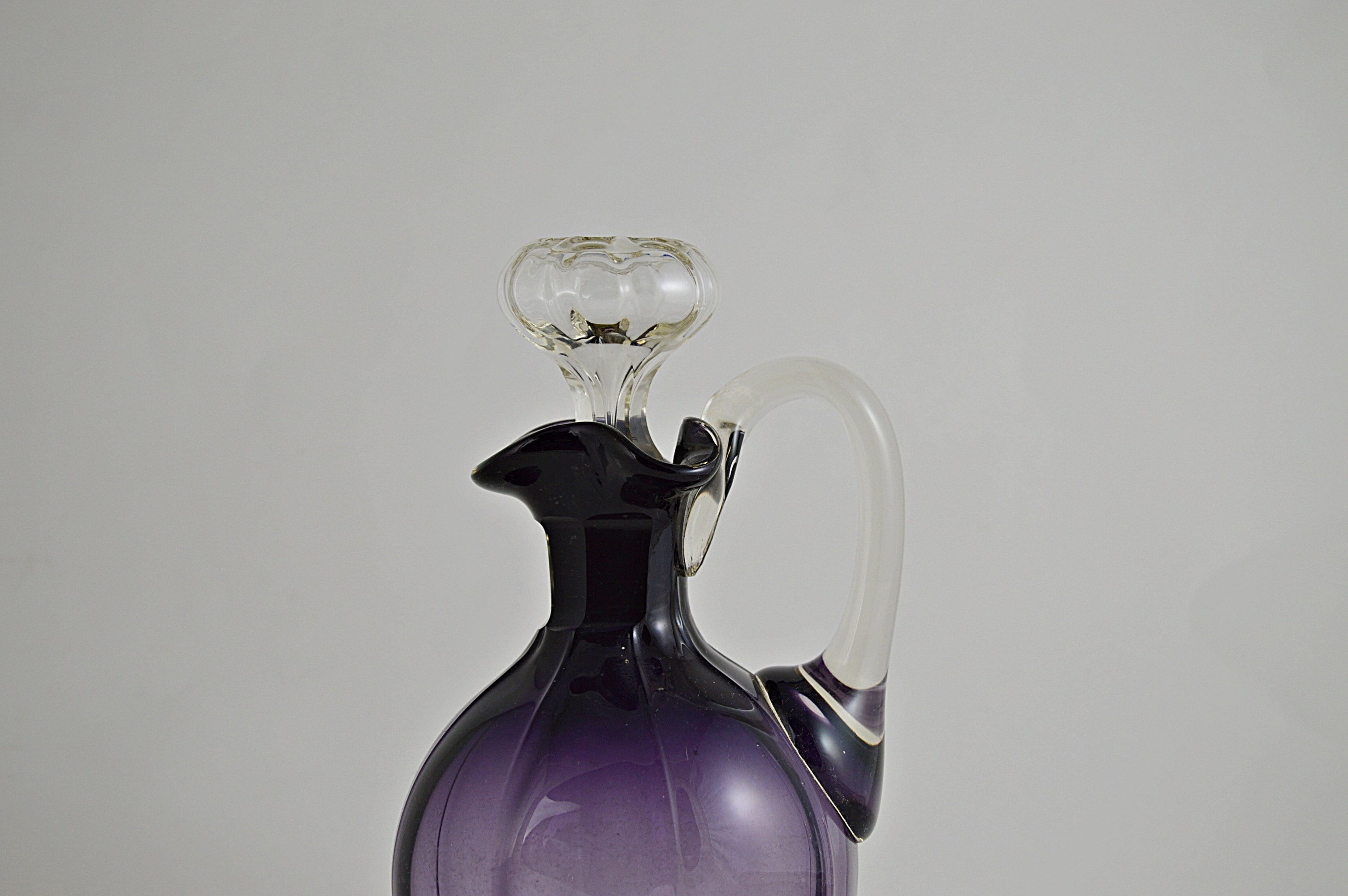 Vintage Amethyst Glass Cruet