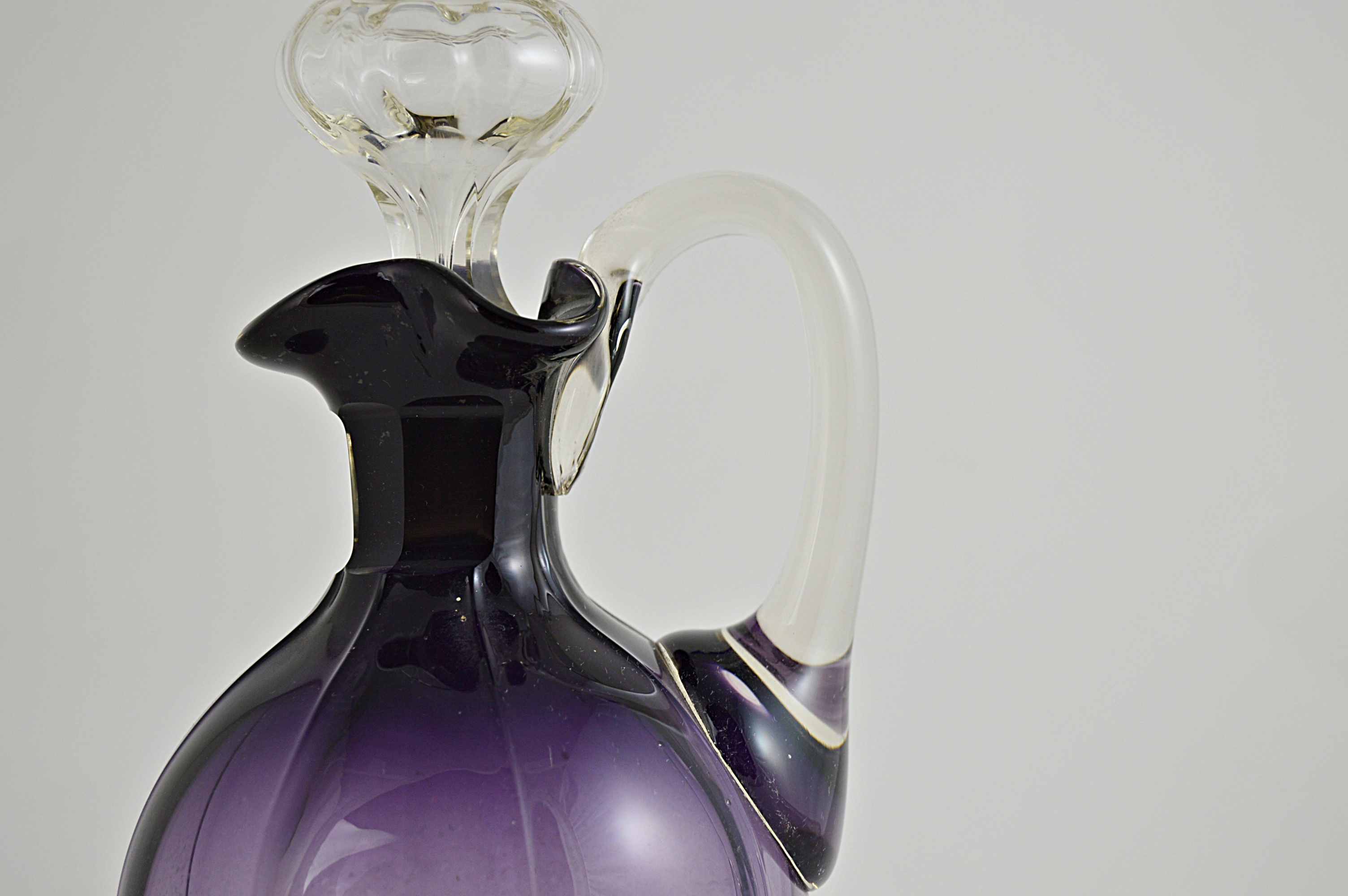 Vintage Amethyst Glass Cruet