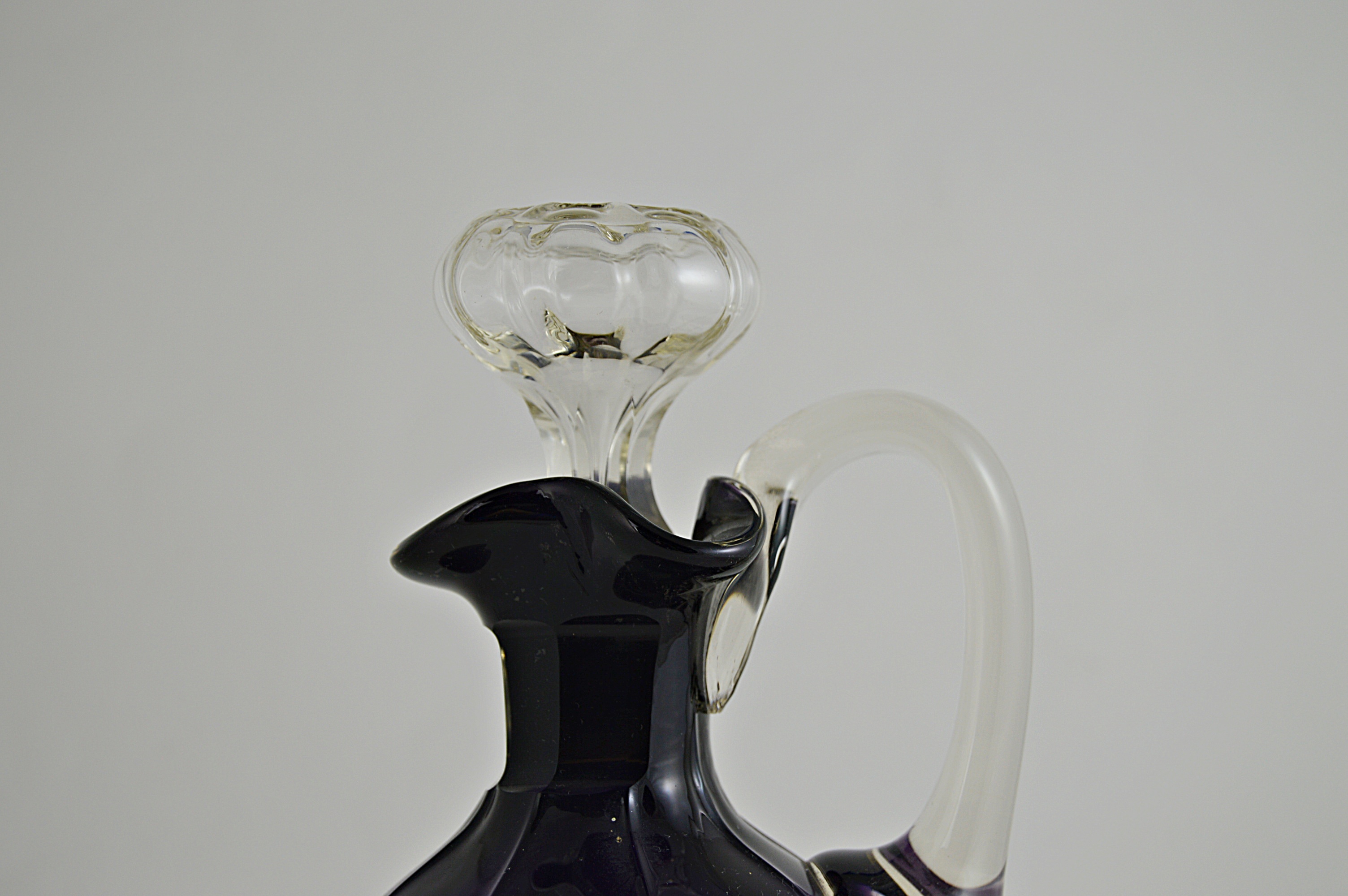 Vintage Amethyst Glass Cruet