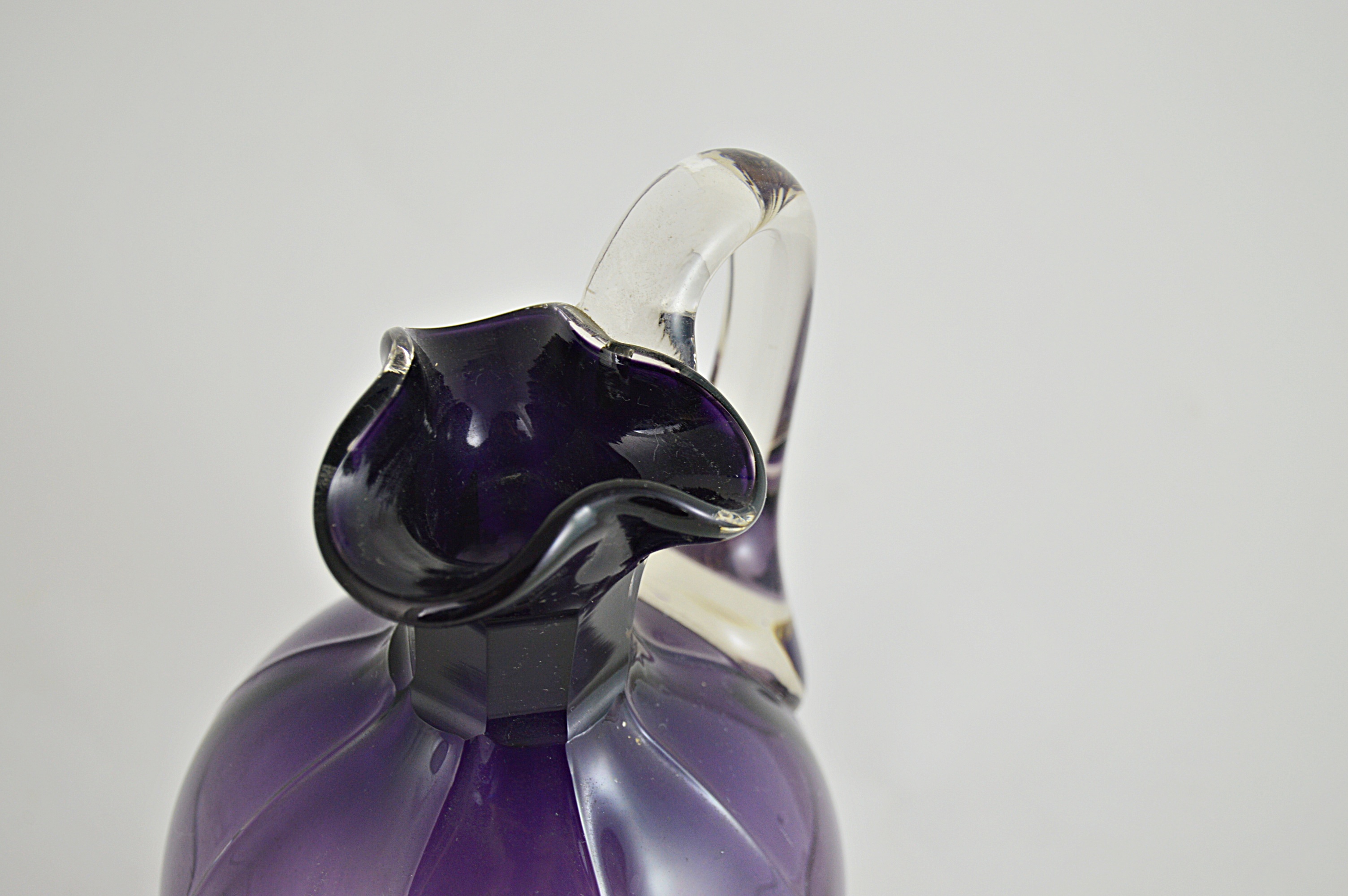 Vintage Amethyst Glass Cruet