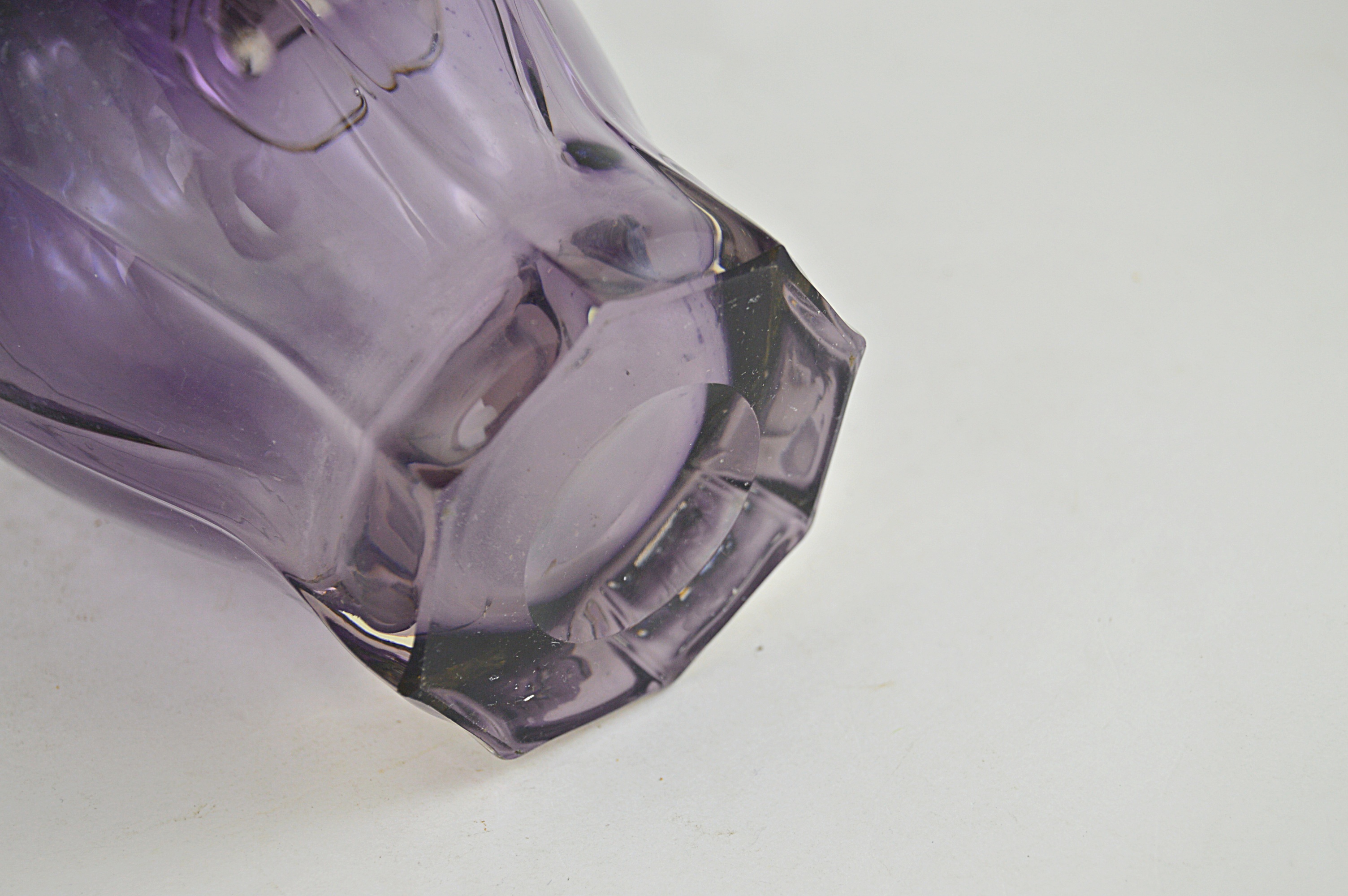 Vintage Amethyst Glass Cruet