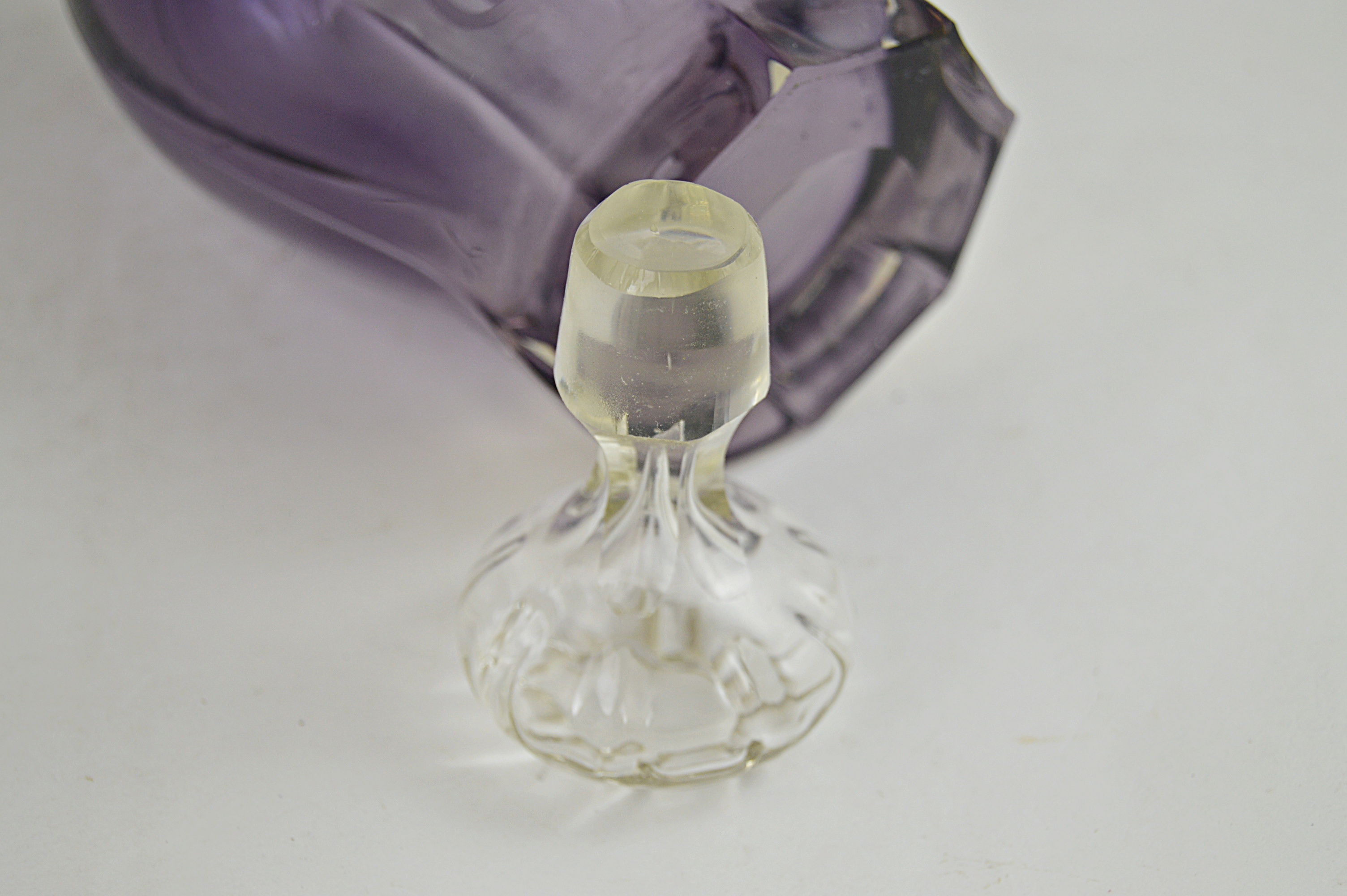 Vintage Amethyst Glass Cruet