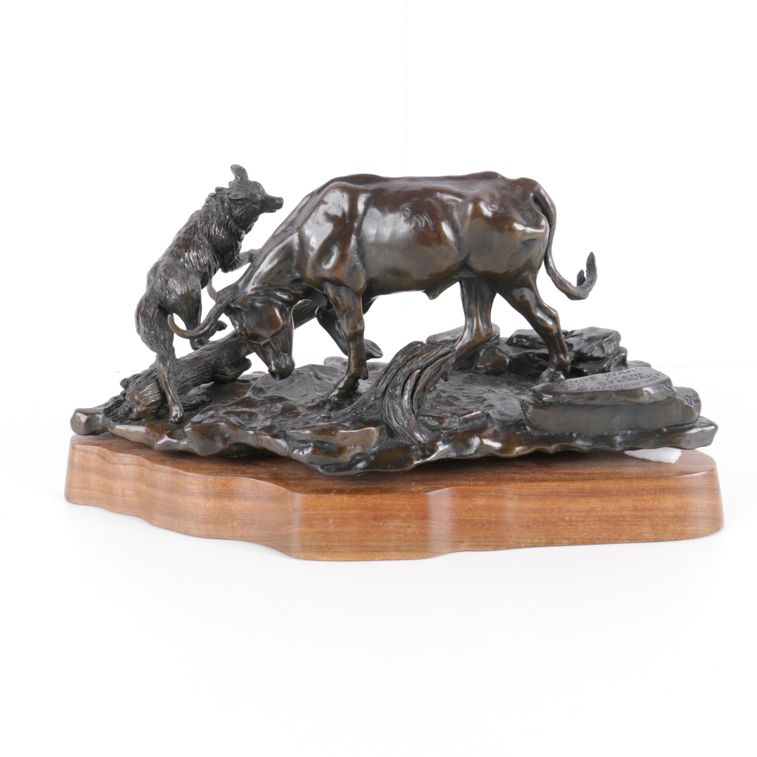 1982 Gene Stewart Limited Edition Sculpture "Range War"