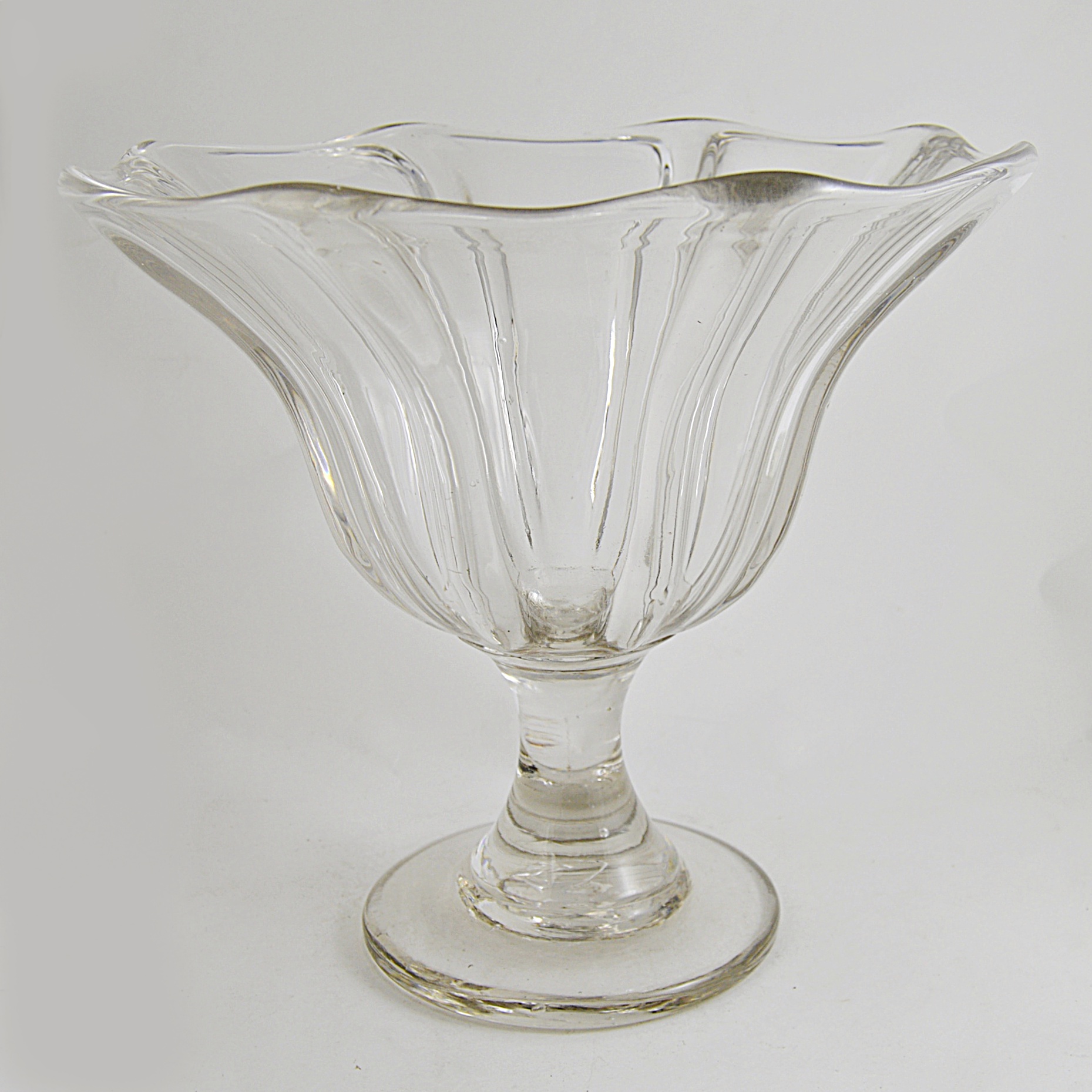 Vintage Flint Glass Compote