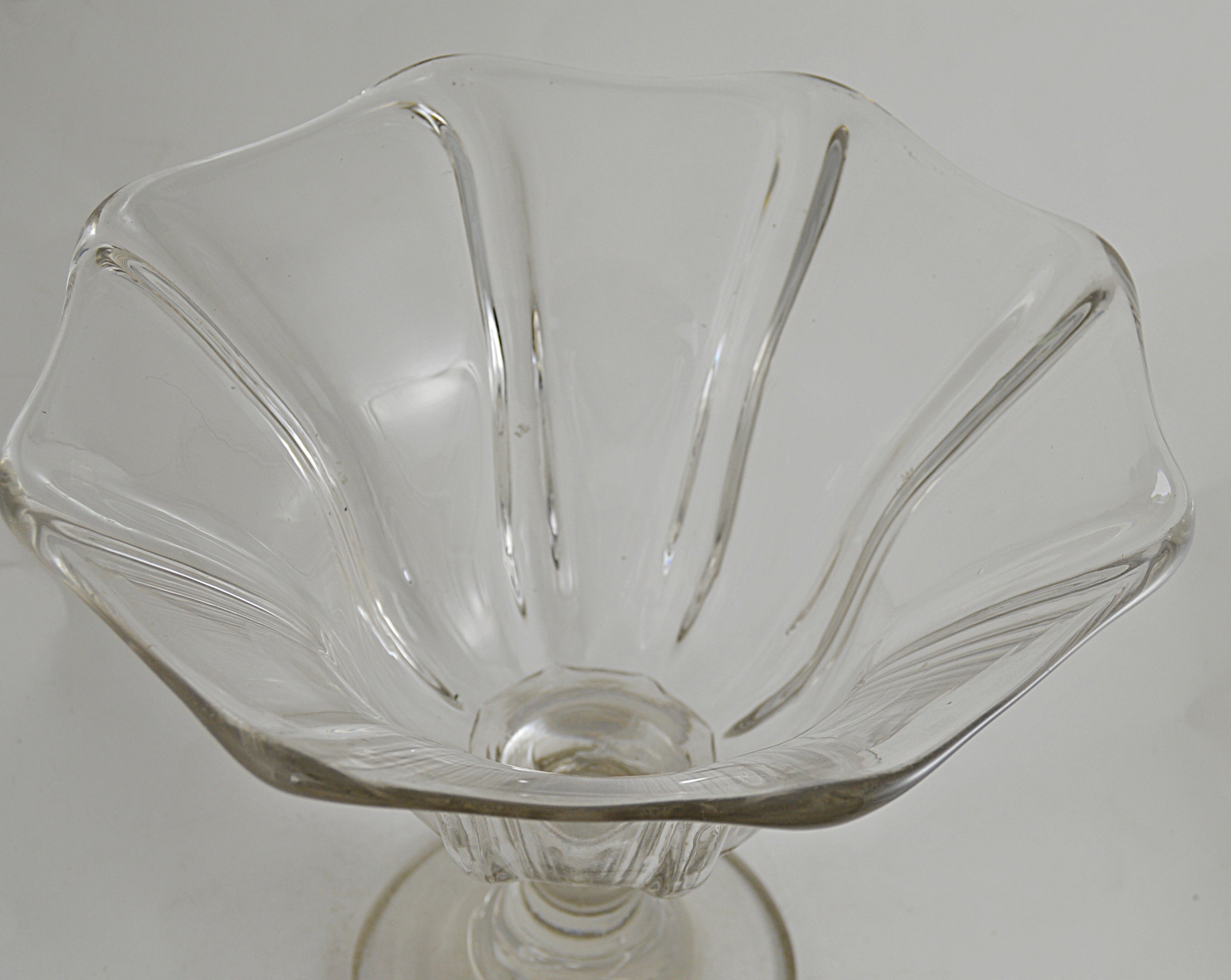 Vintage Flint Glass Compote