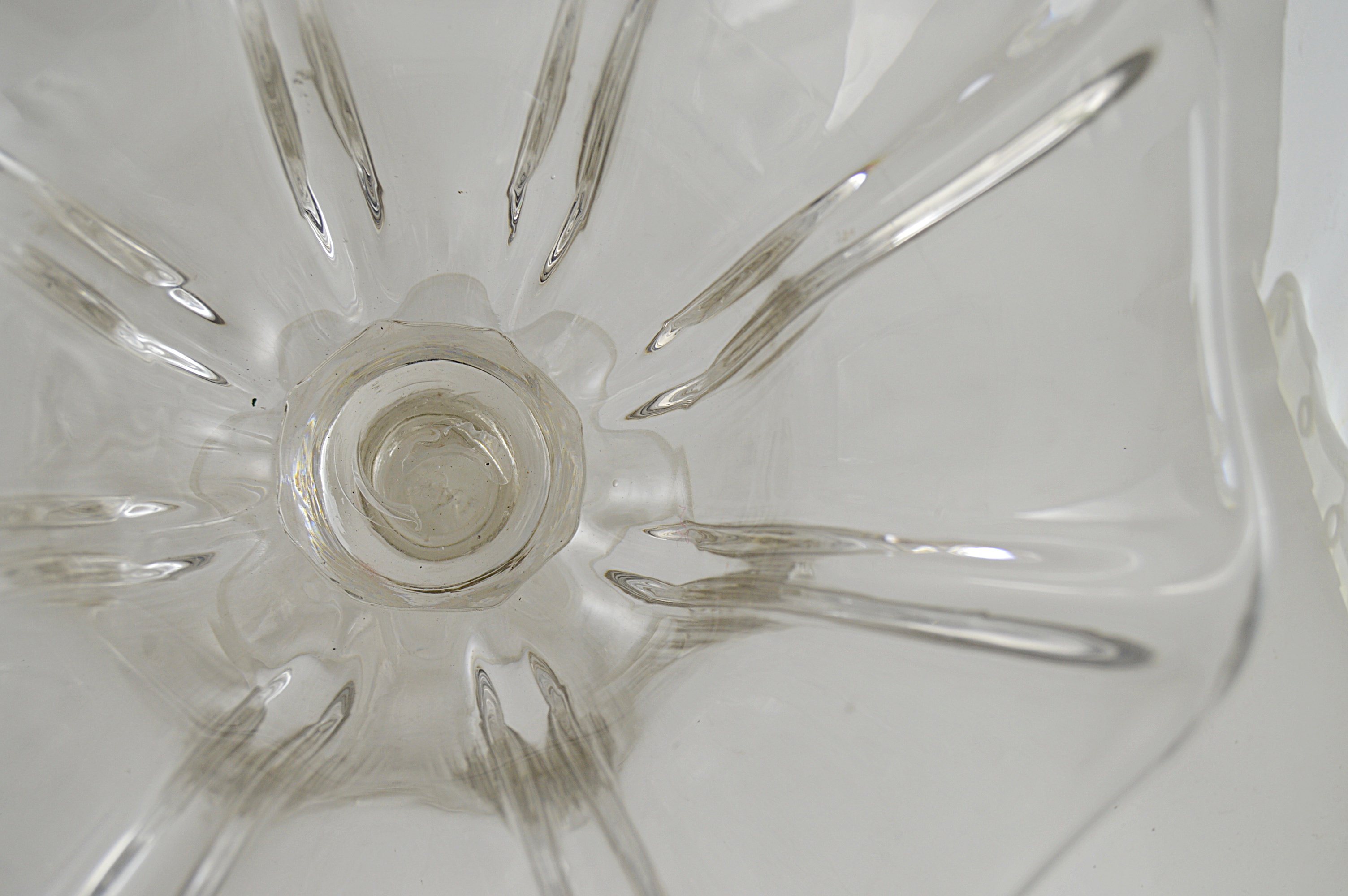 Vintage Flint Glass Compote
