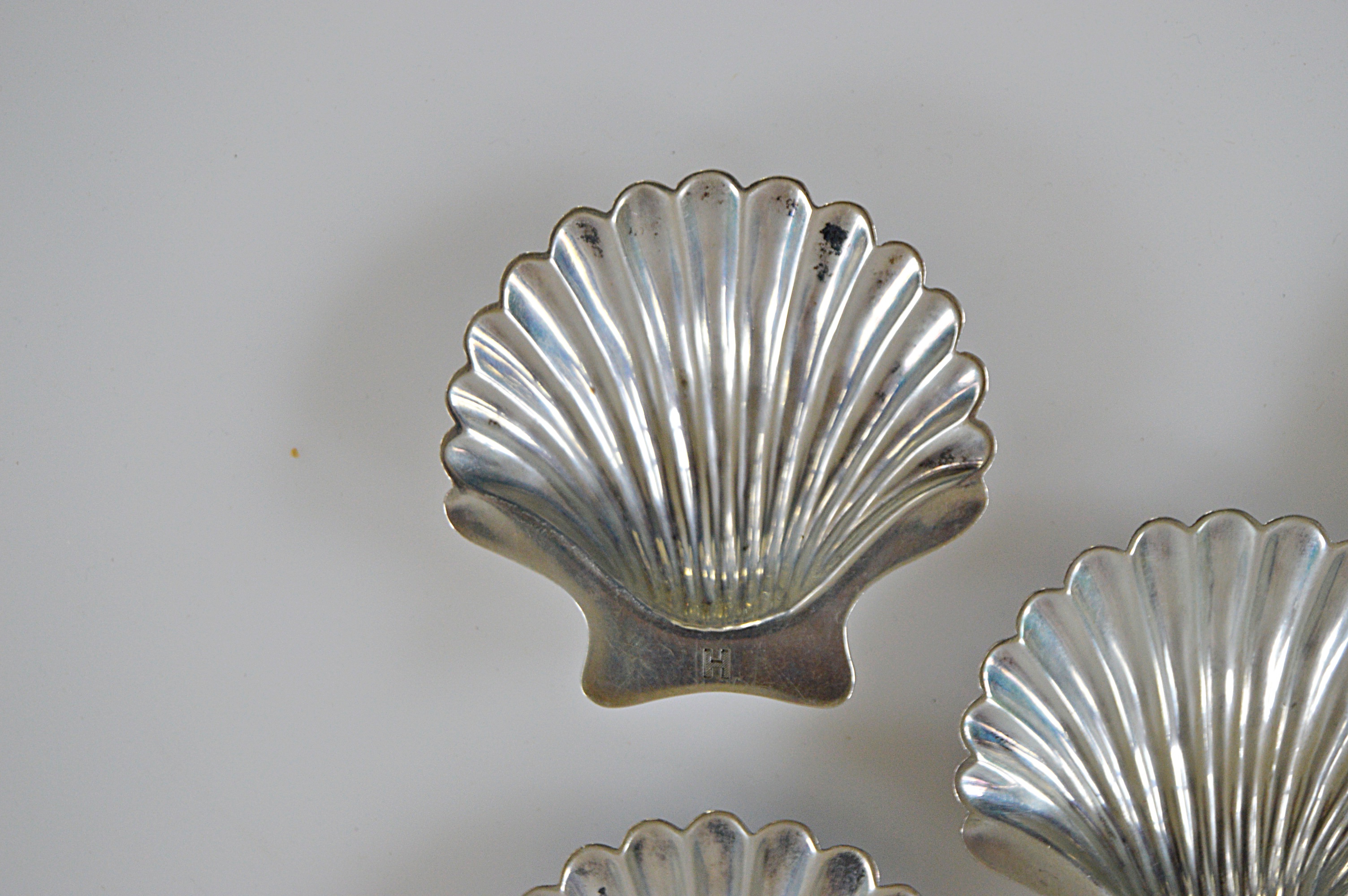 Set of Tiffany & Co. Sterling Silver Scallop Shell Nut Dishes