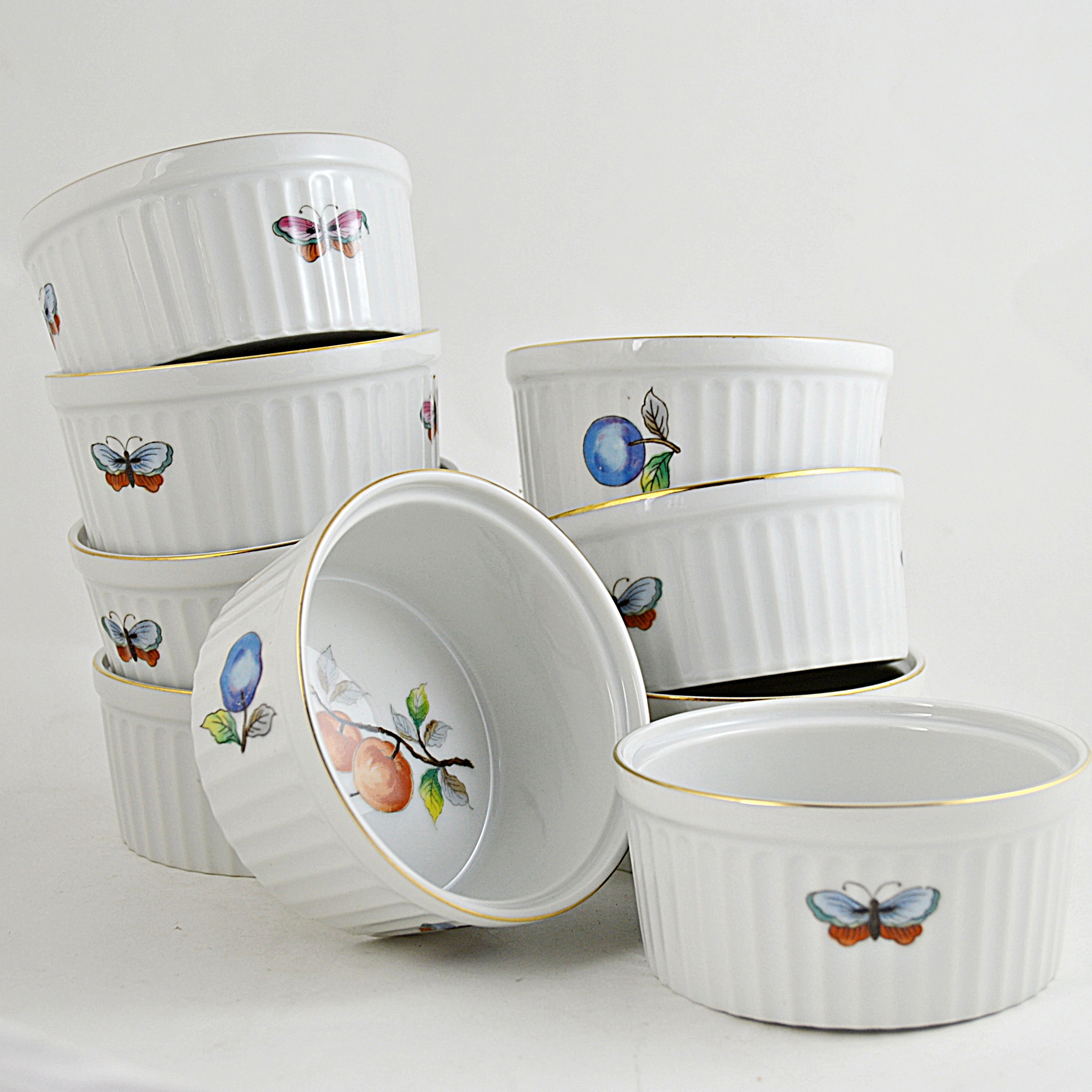 Set of Andrea by Sadek "Fruit" Oven to Table Custard Dishes