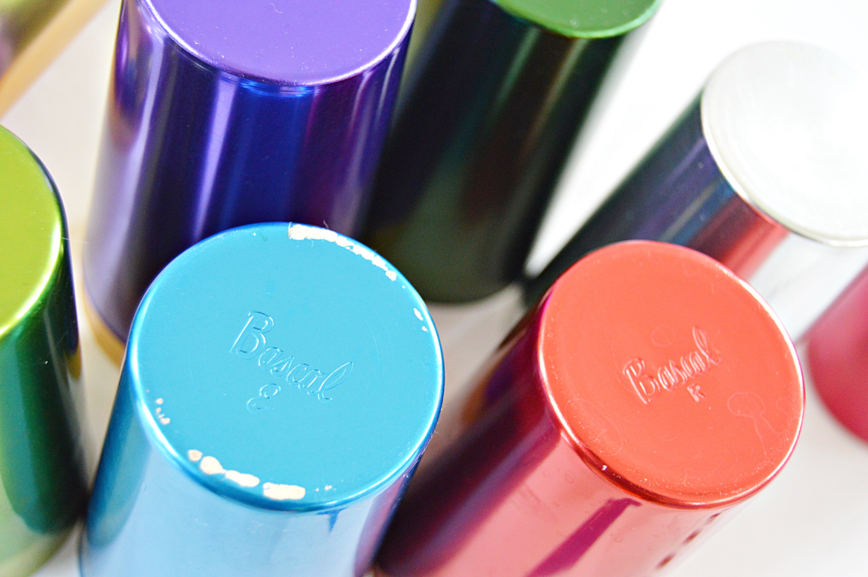 Mid Century Modern Bascal Anodized Aluminum Tumblers