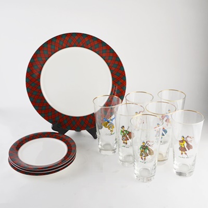 Highlander Glasses and Plates