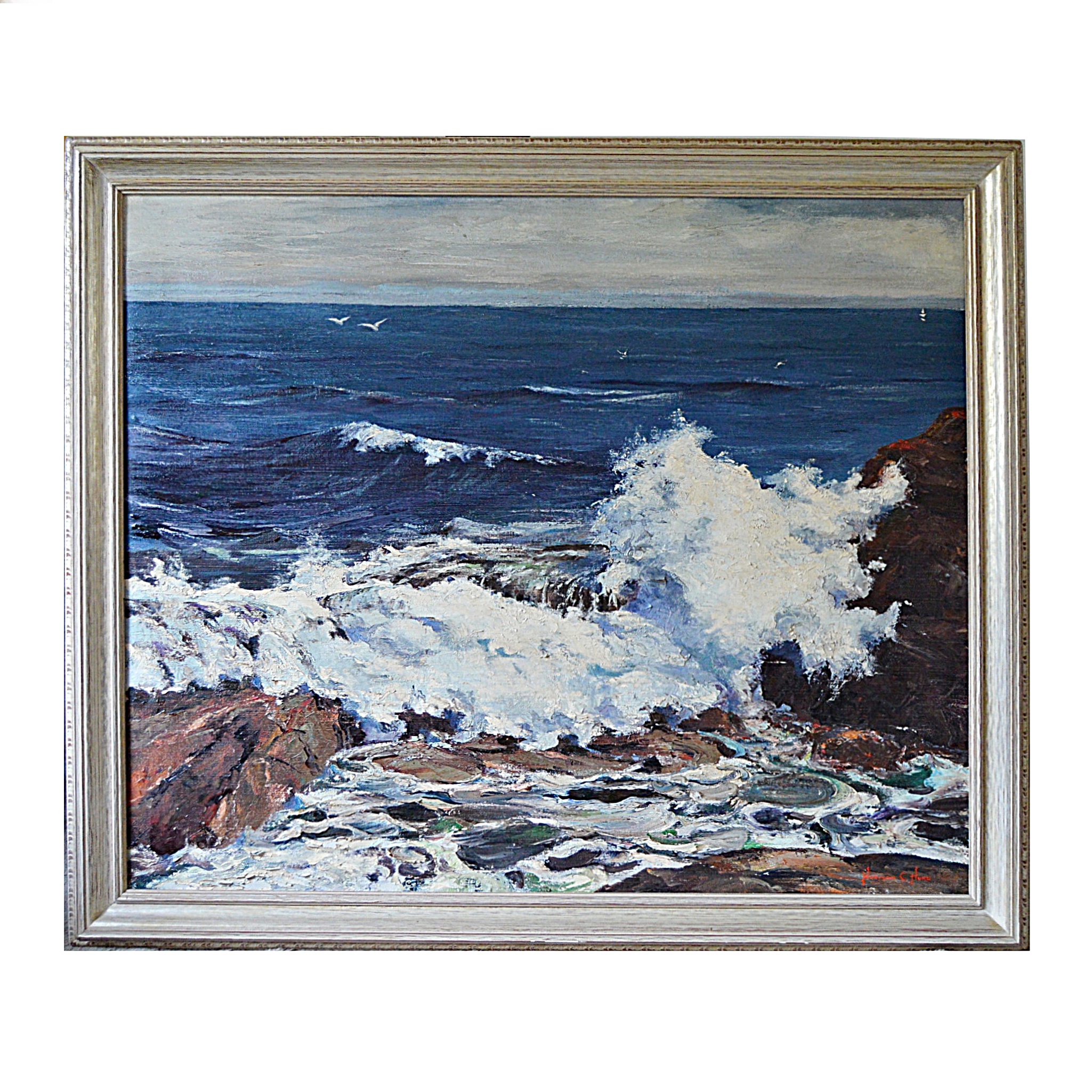 Norman C. Hurd Oil on Canvas Seascape
