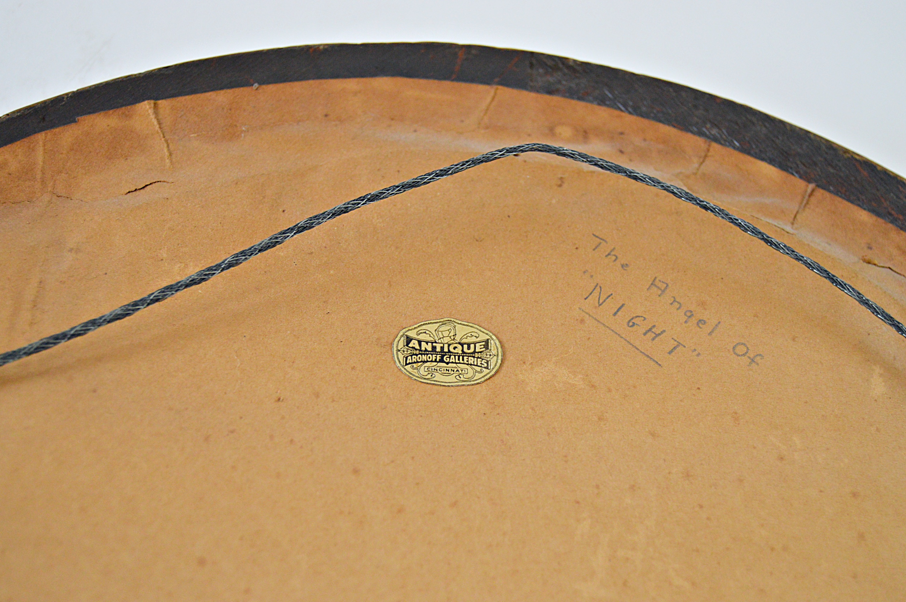 Victorian Hand Beaded Needlepoint of an Angel with Child