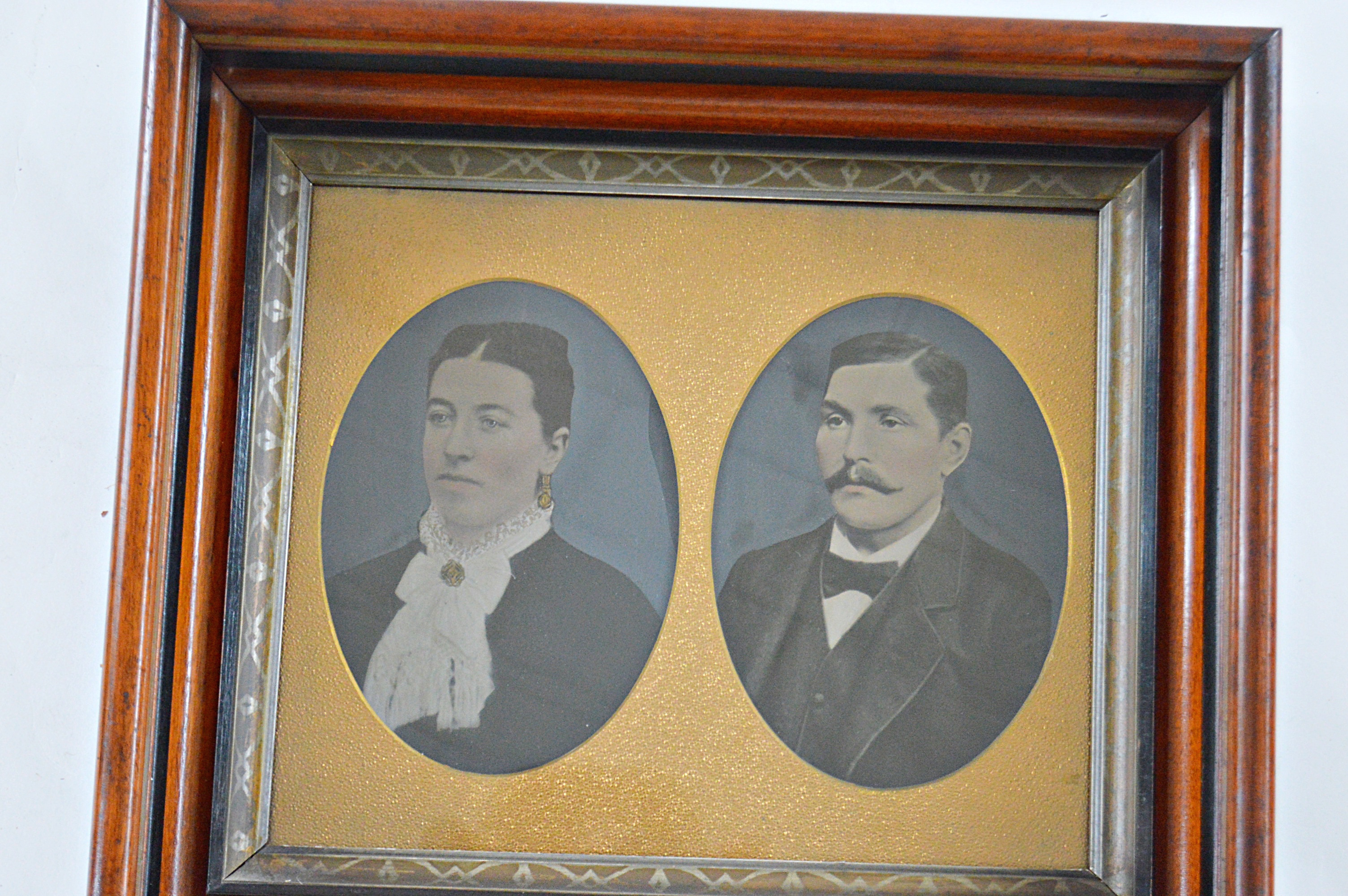 Antique Photographic Portraits of a 19th Century Couple