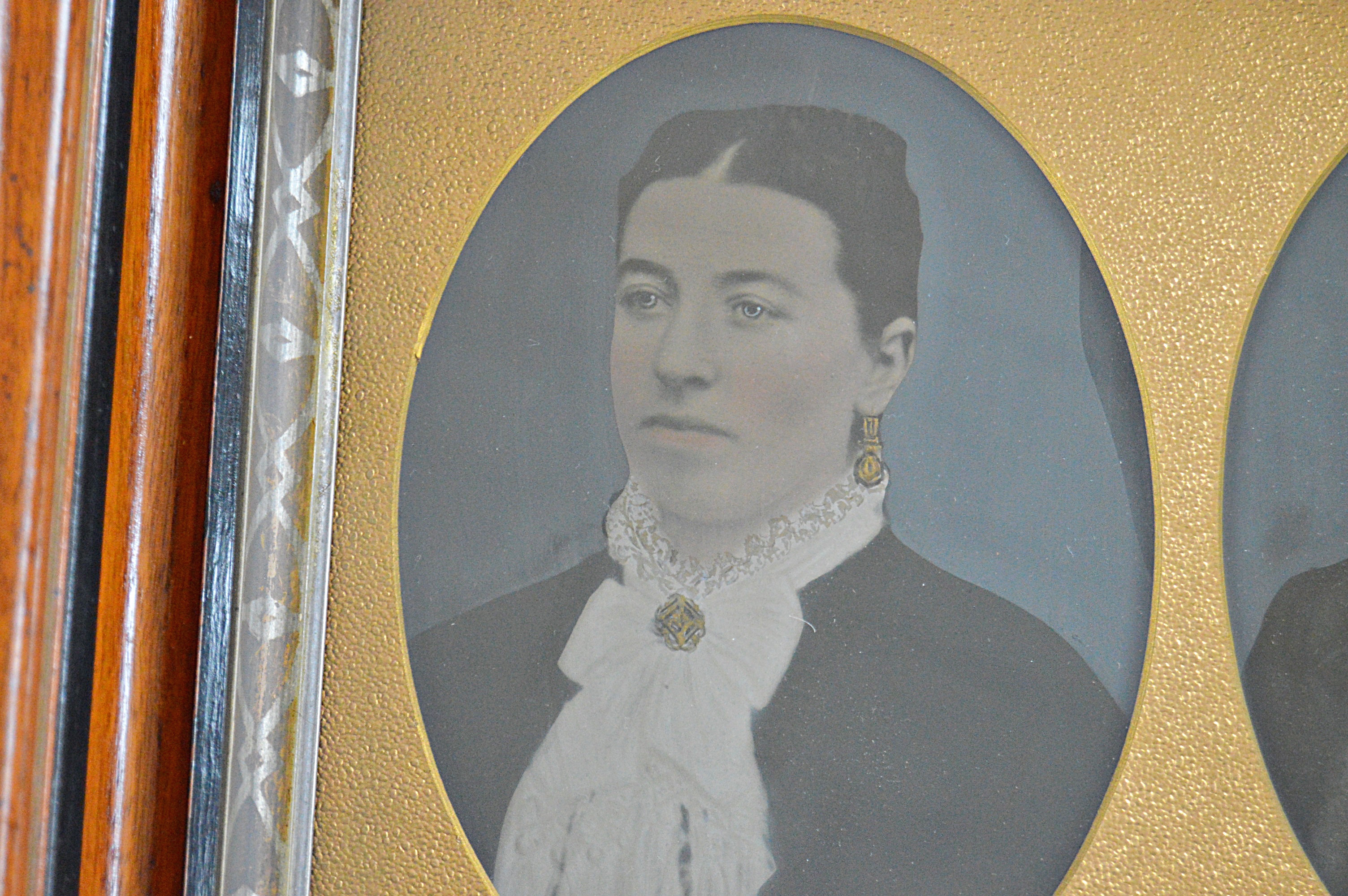 Antique Photographic Portraits of a 19th Century Couple