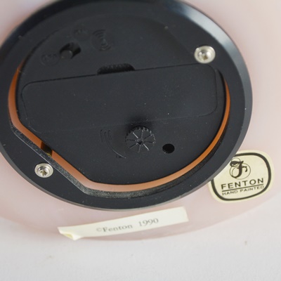 Pink Glass Table Lamps and Fenton Alarm Clock