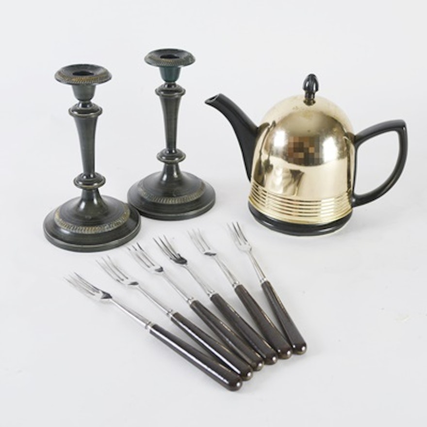 Black and Silver Tone Kitchenware Collection