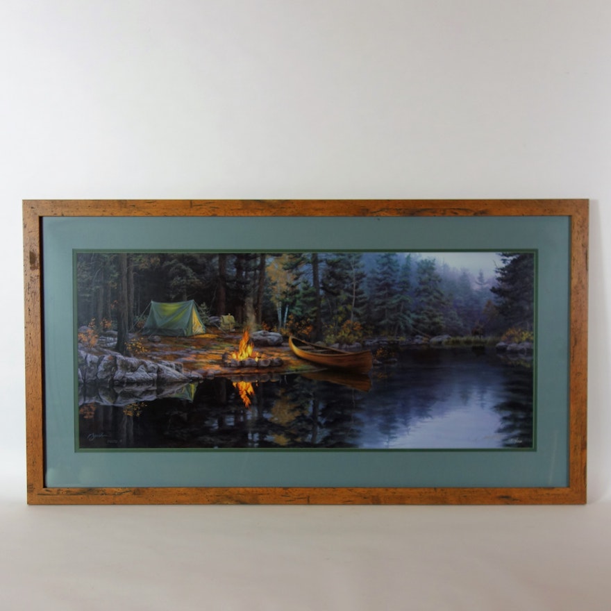 "A Place in the Pines" Limited Edition Lithograph Print by Darrell Bush