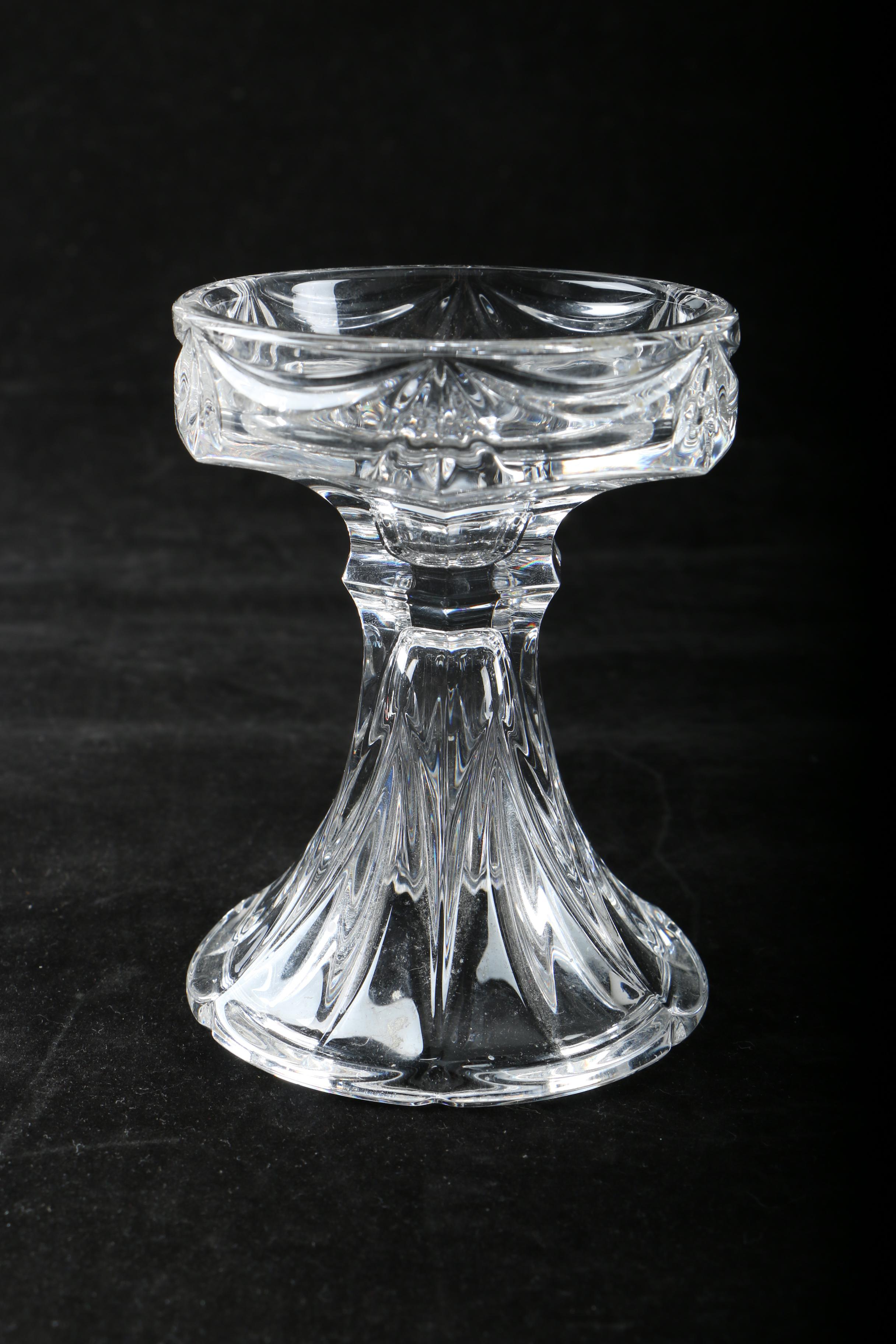 Waterford Crystal "Glandore" Bowl and Marquis by  Waterford Candle Holder