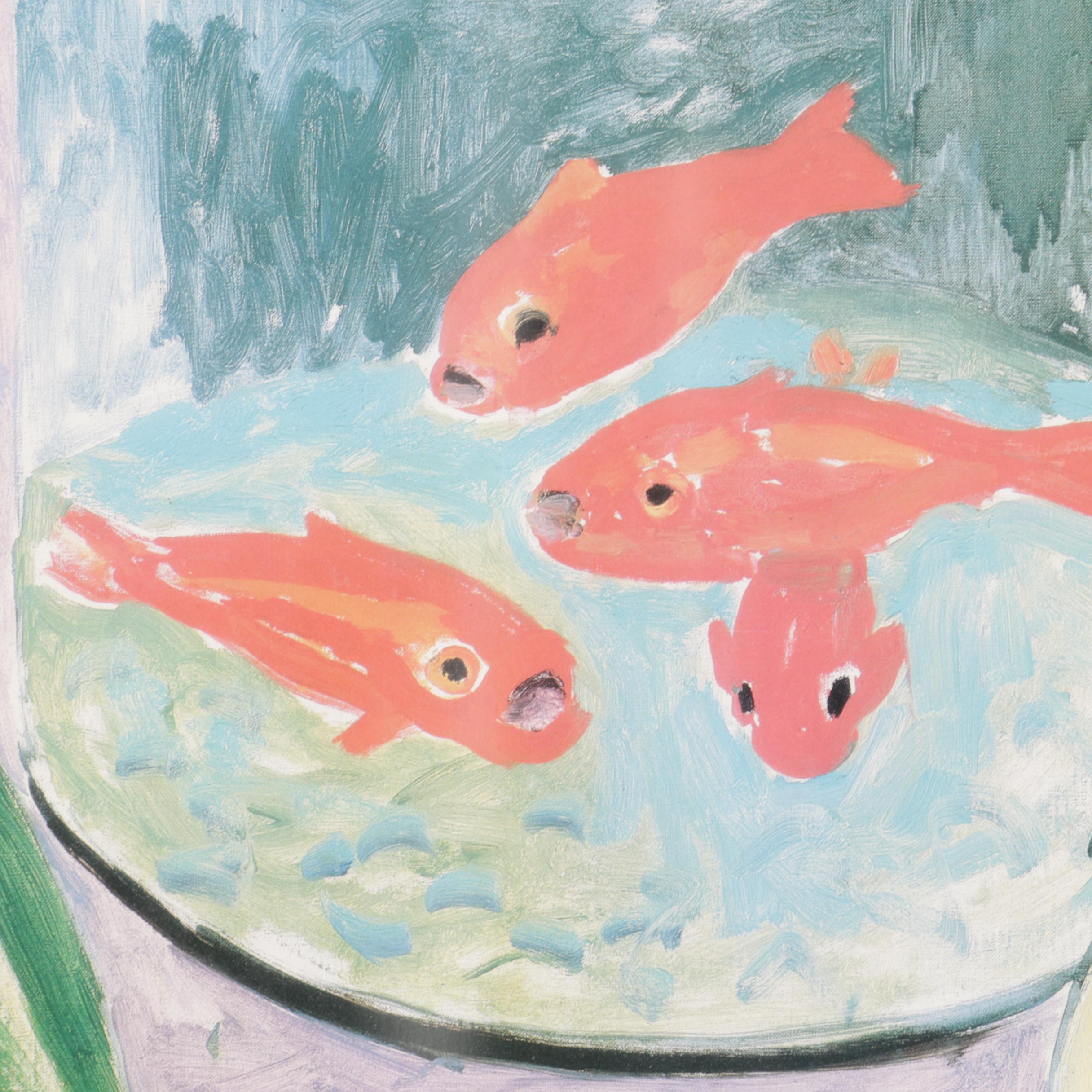 Vintage Framed MoMA Poster After Henri Matisse "Goldfish"