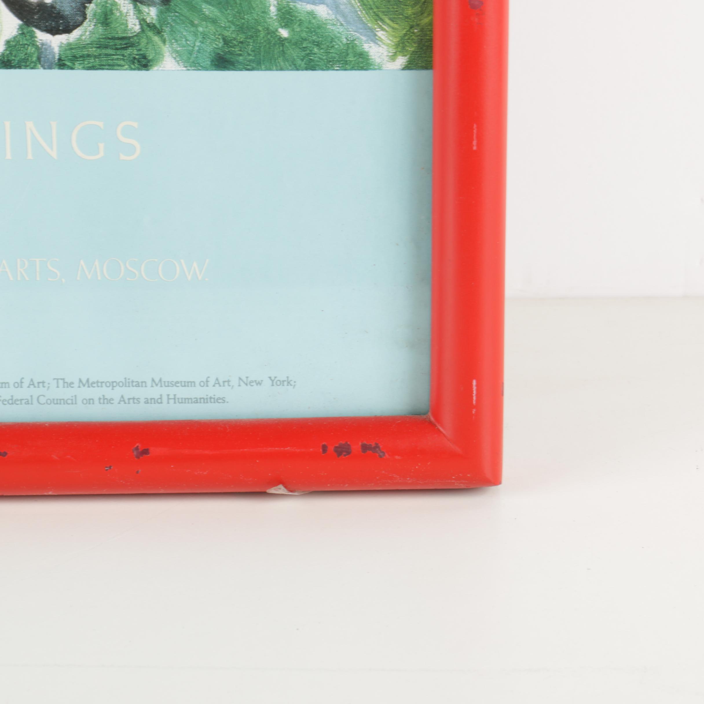 Vintage Framed MoMA Poster After Henri Matisse "Goldfish"